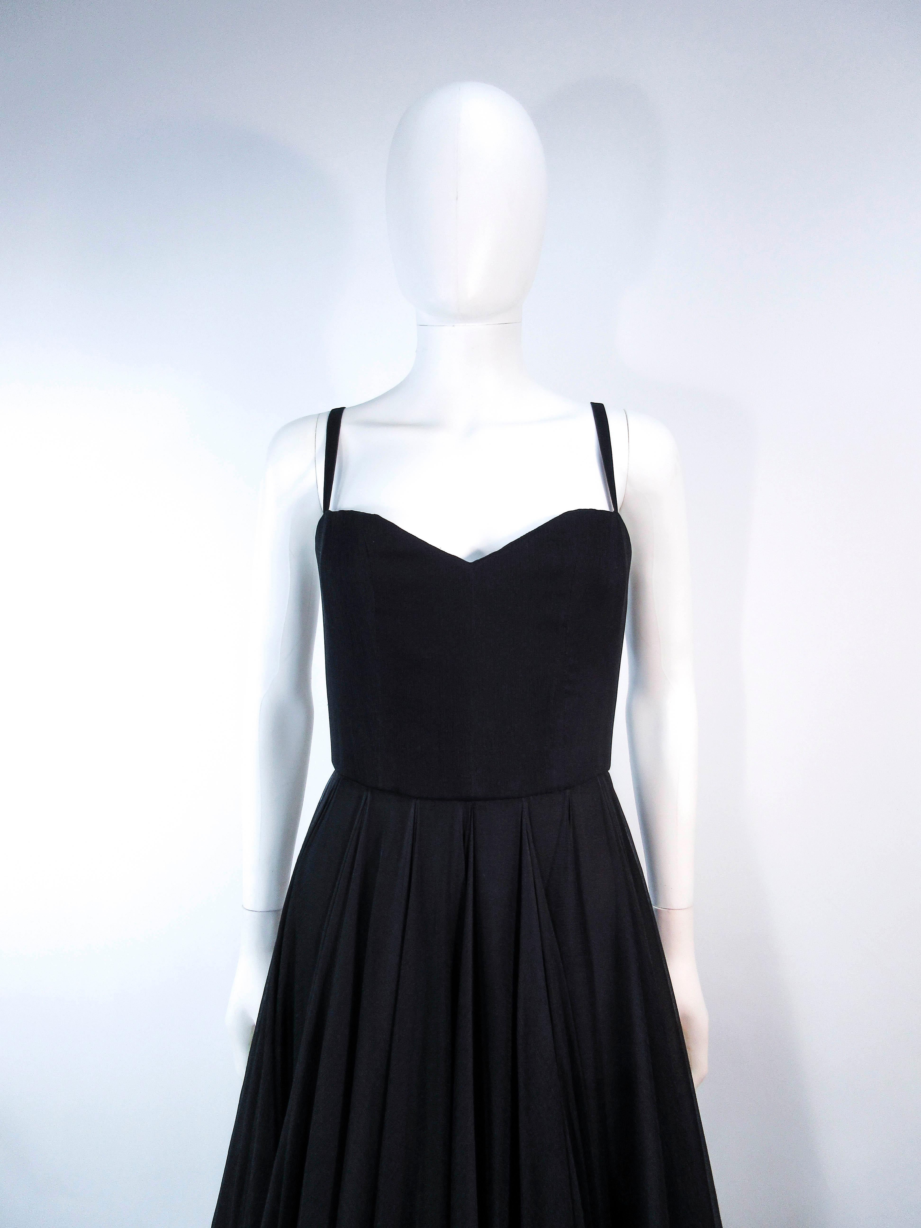 ELIZABETH MASON COUTURE 'LIZETTE' Black Silk Chiffon Gown  For Sale 2