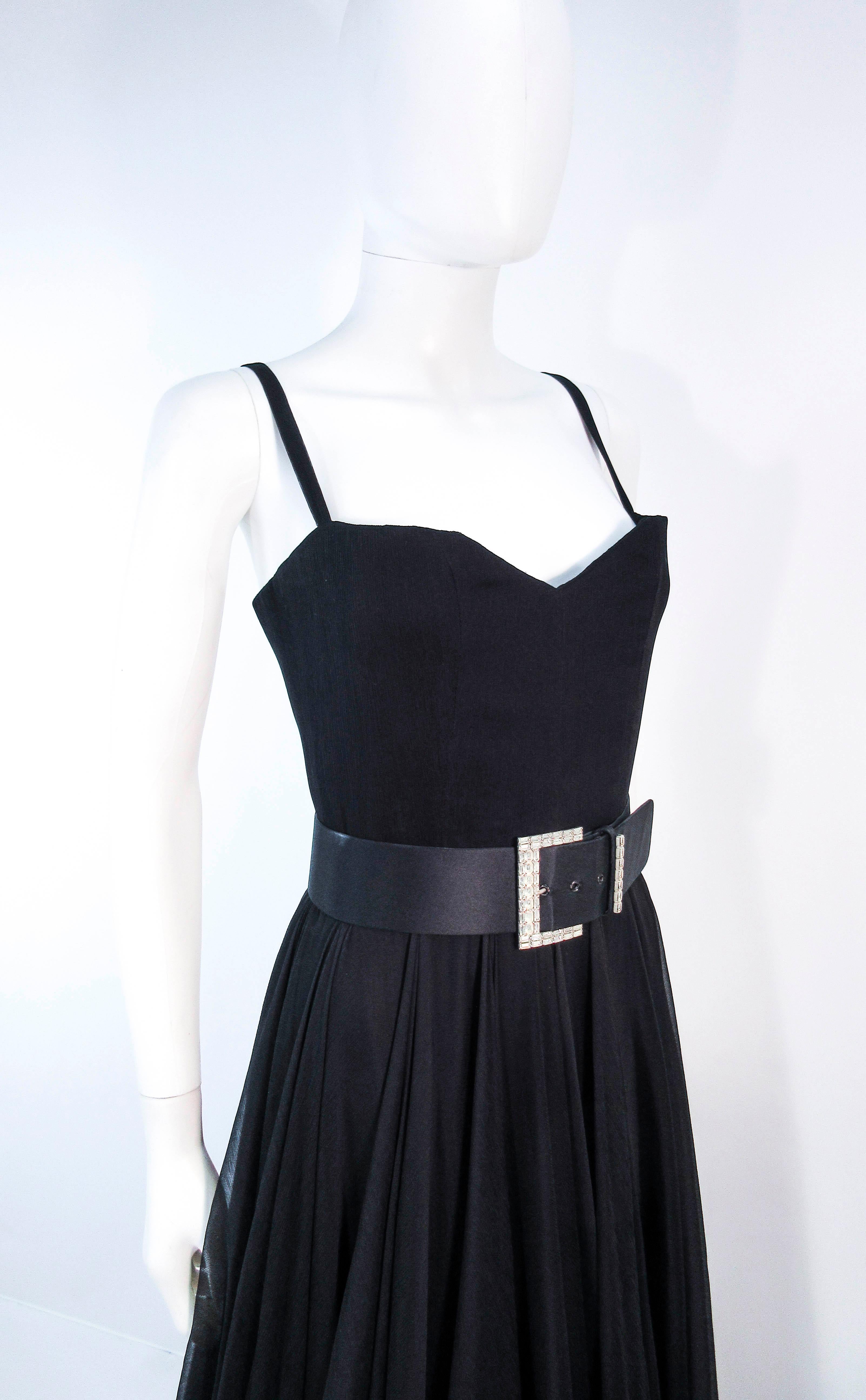 ELIZABETH MASON COUTURE 'LIZETTE' Black Silk Chiffon Gown  For Sale 4