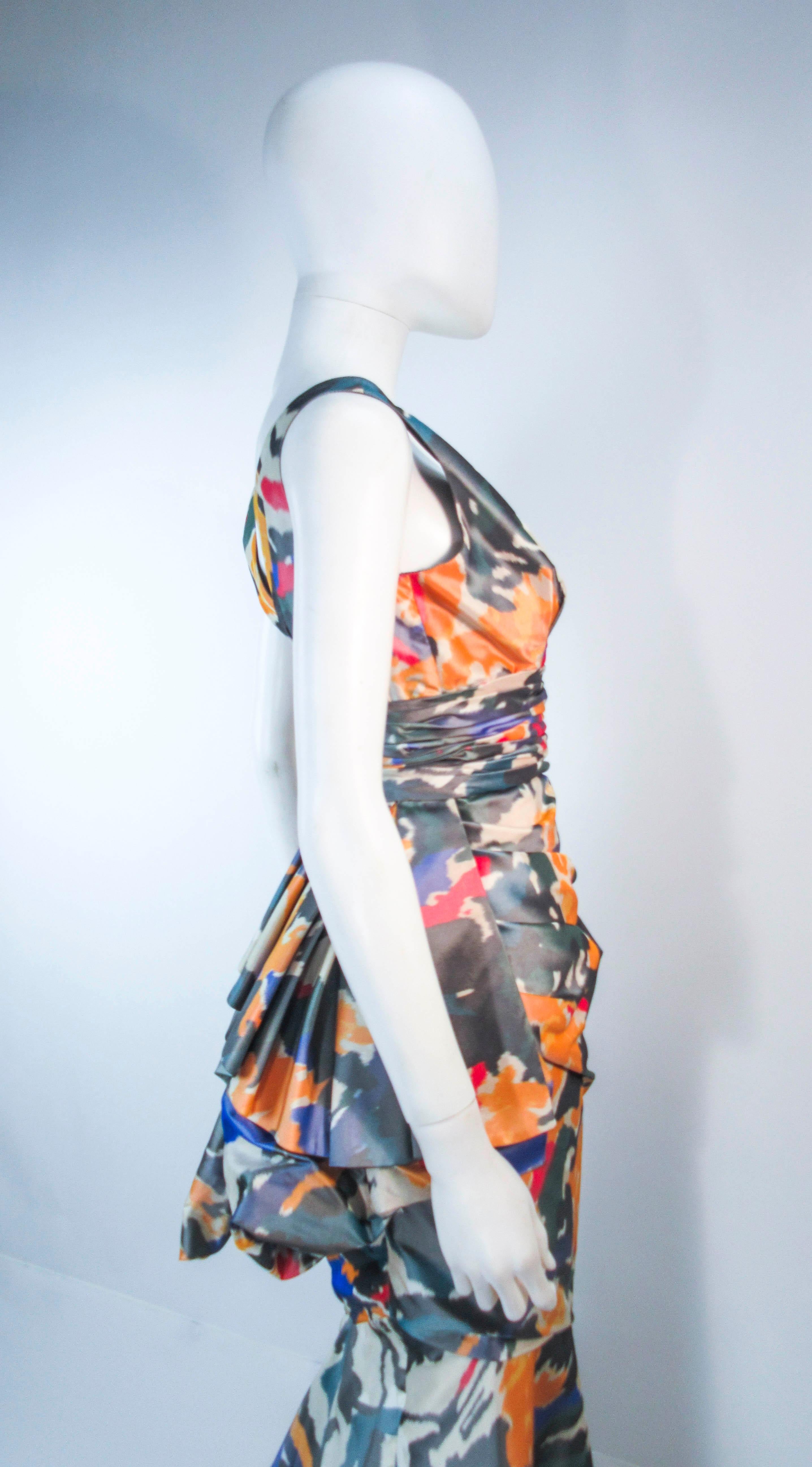 Oscar de la Renta Silk Abstract Ikat Gown  For Sale 1