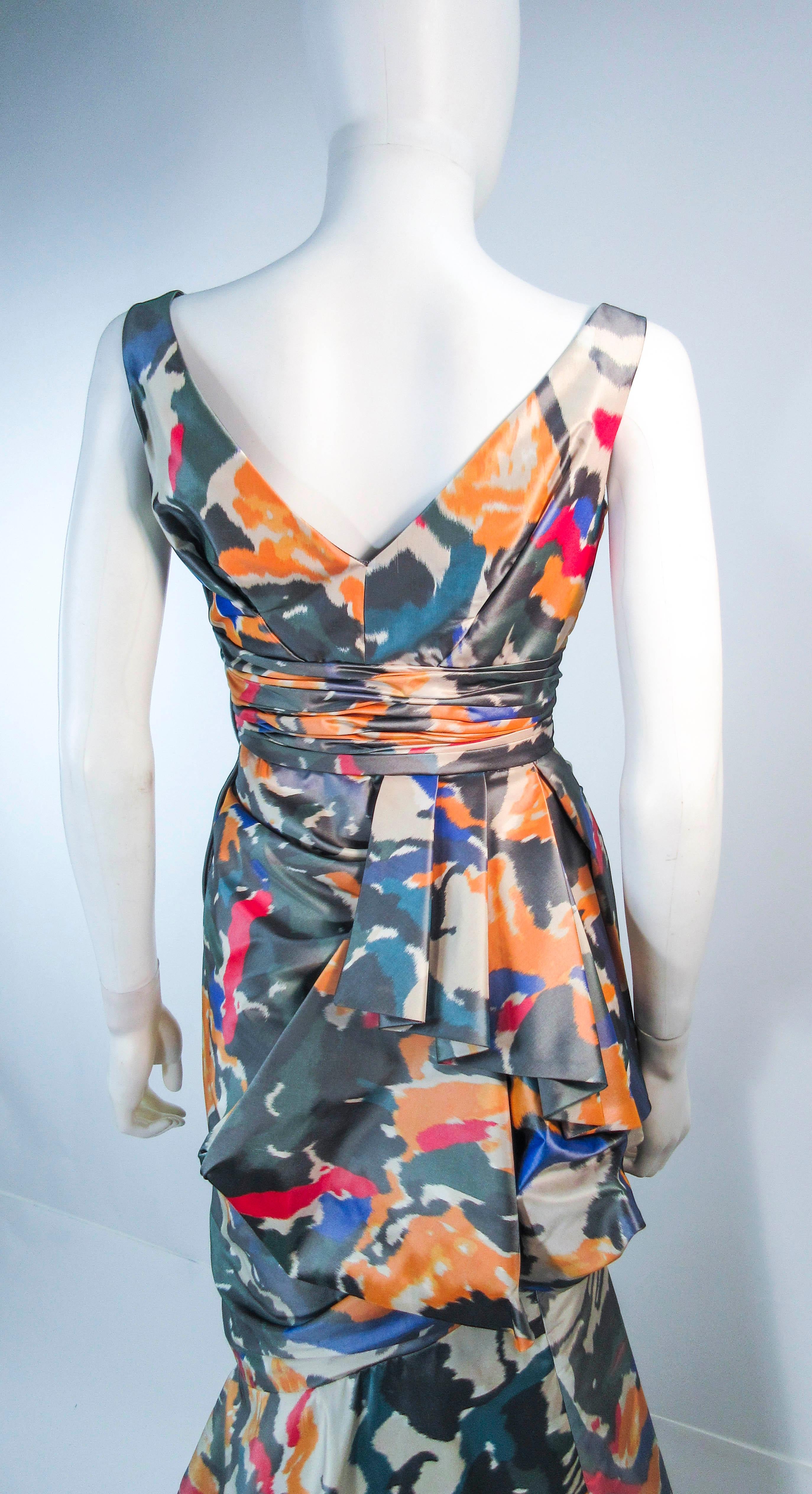 Oscar de la Renta Silk Abstract Ikat Gown  For Sale 3