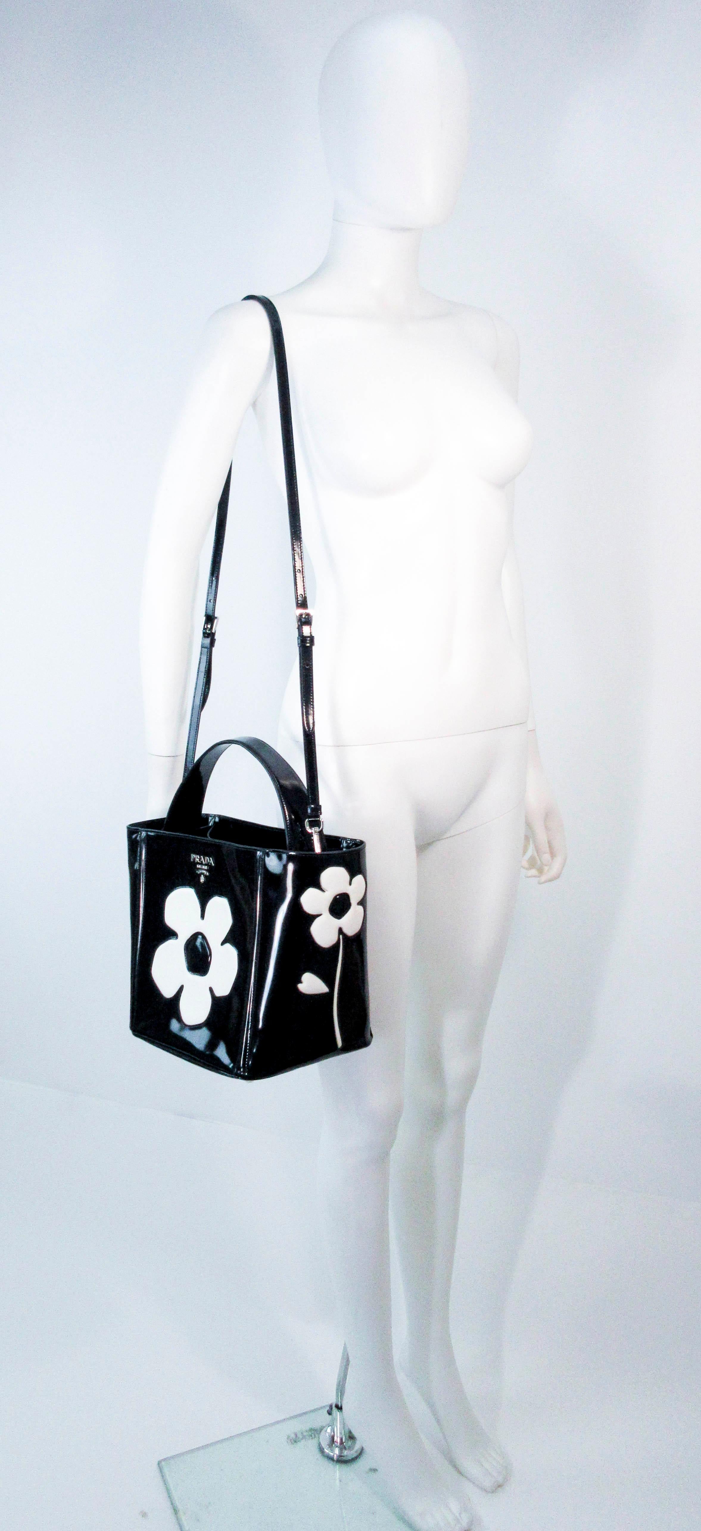 black flower purse