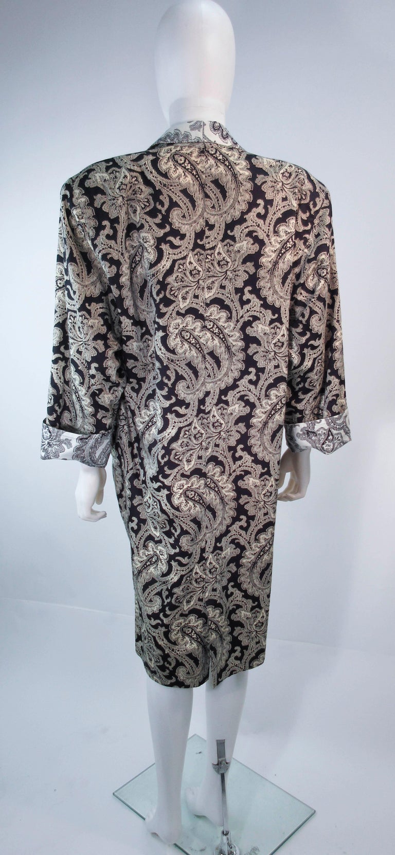 GIANNI VERSACE Vintage Black and White Venetian Coat Size 42 at 1stDibs