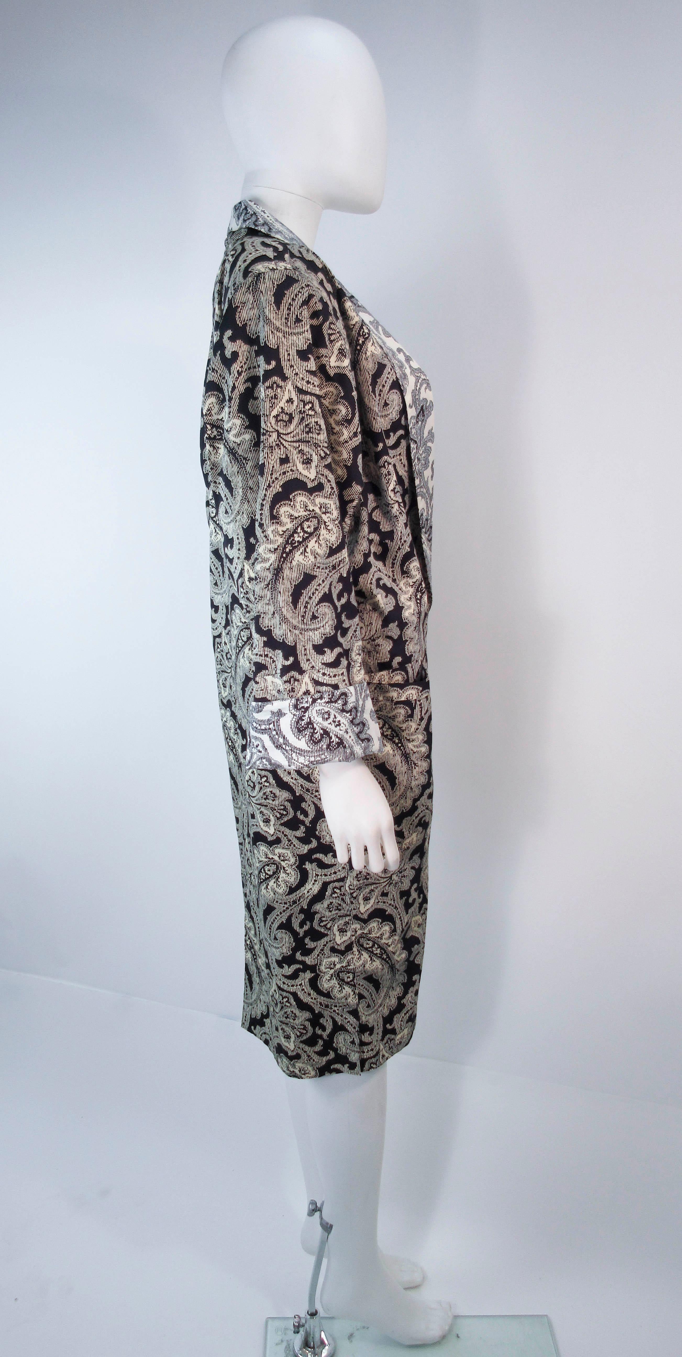 GIANNI VERSACE Vintage Black & White Venetian Coat Size 42 3