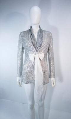 LSO Designs, Silk, All-Over Heat-Pressed Glass Rhinestone Jacket Size Small