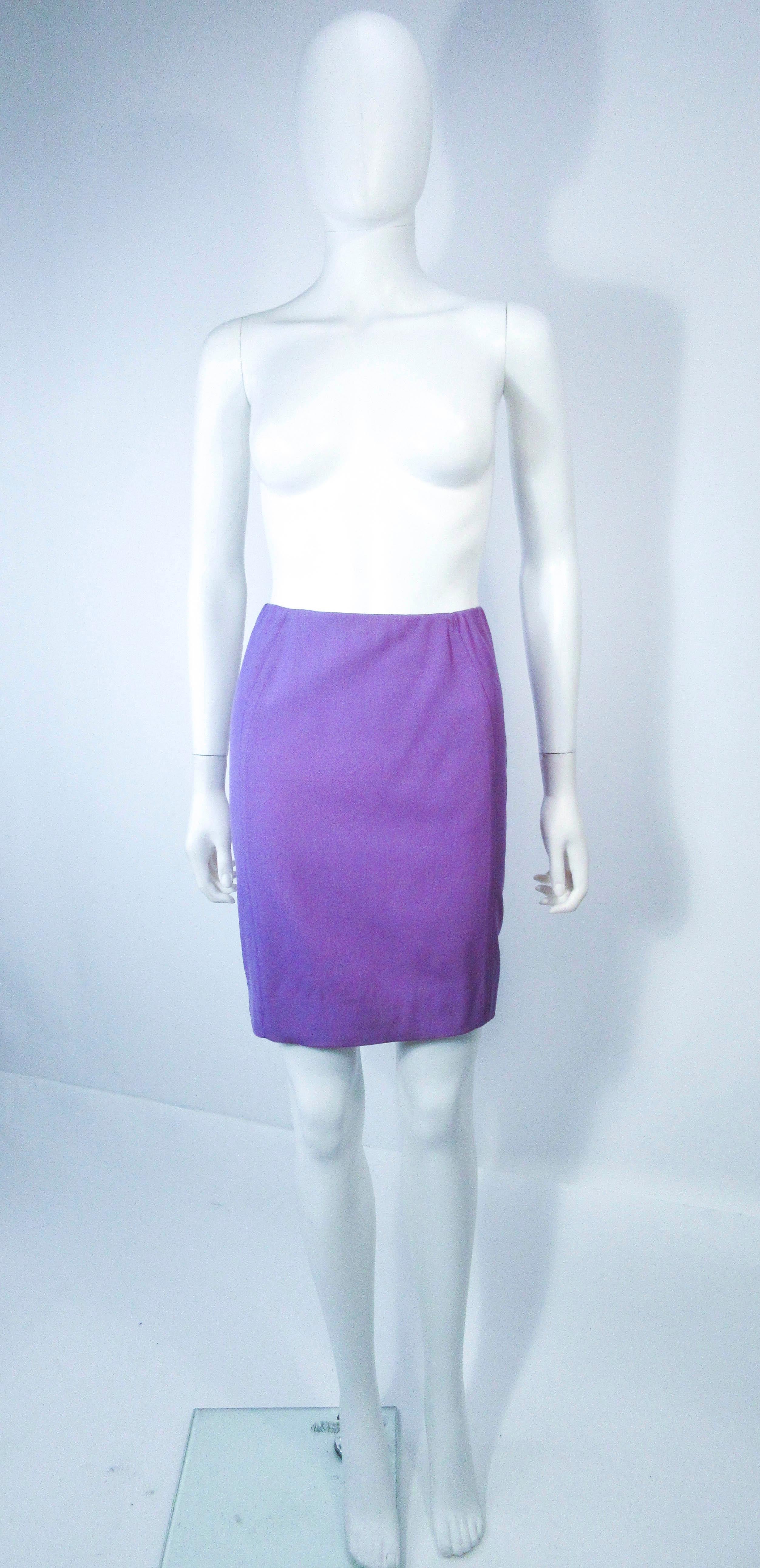 THEIRRY MUGLER Purple Peplum Skirt Suit Size 44 42  10