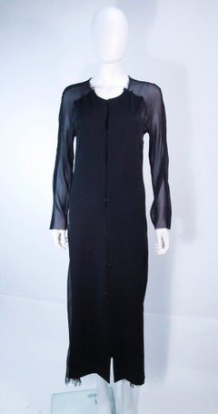 Comme Des Garcon Navy & Chiffon Wool Coat Size M