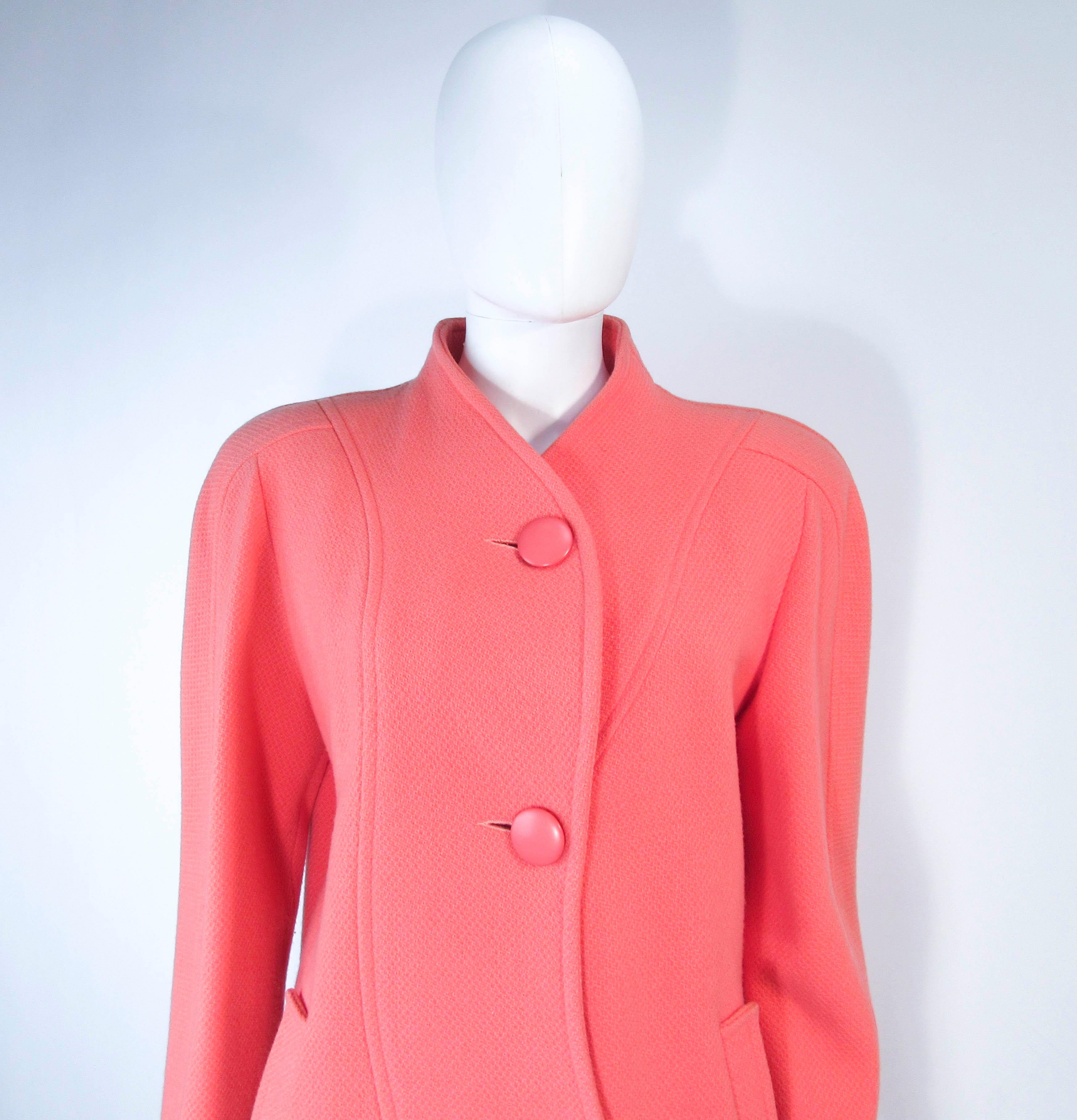 coral wool coat womens