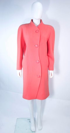 COURREGES Peach Coral Wool Coat Size 00