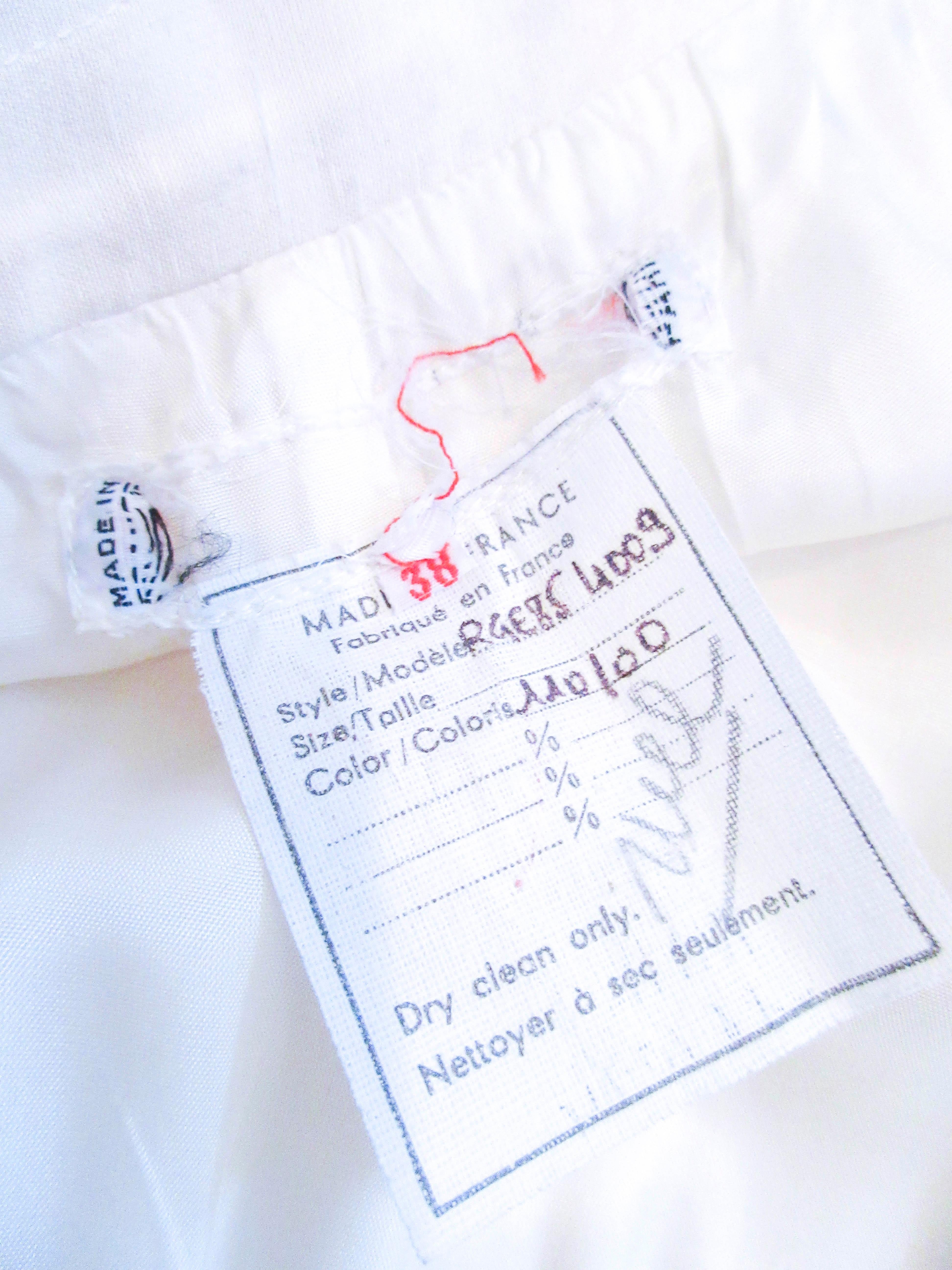 Women's YVES SAINT LAURENT White Silk Full Length Mermaid Maxi Skirt Size 38  For Sale