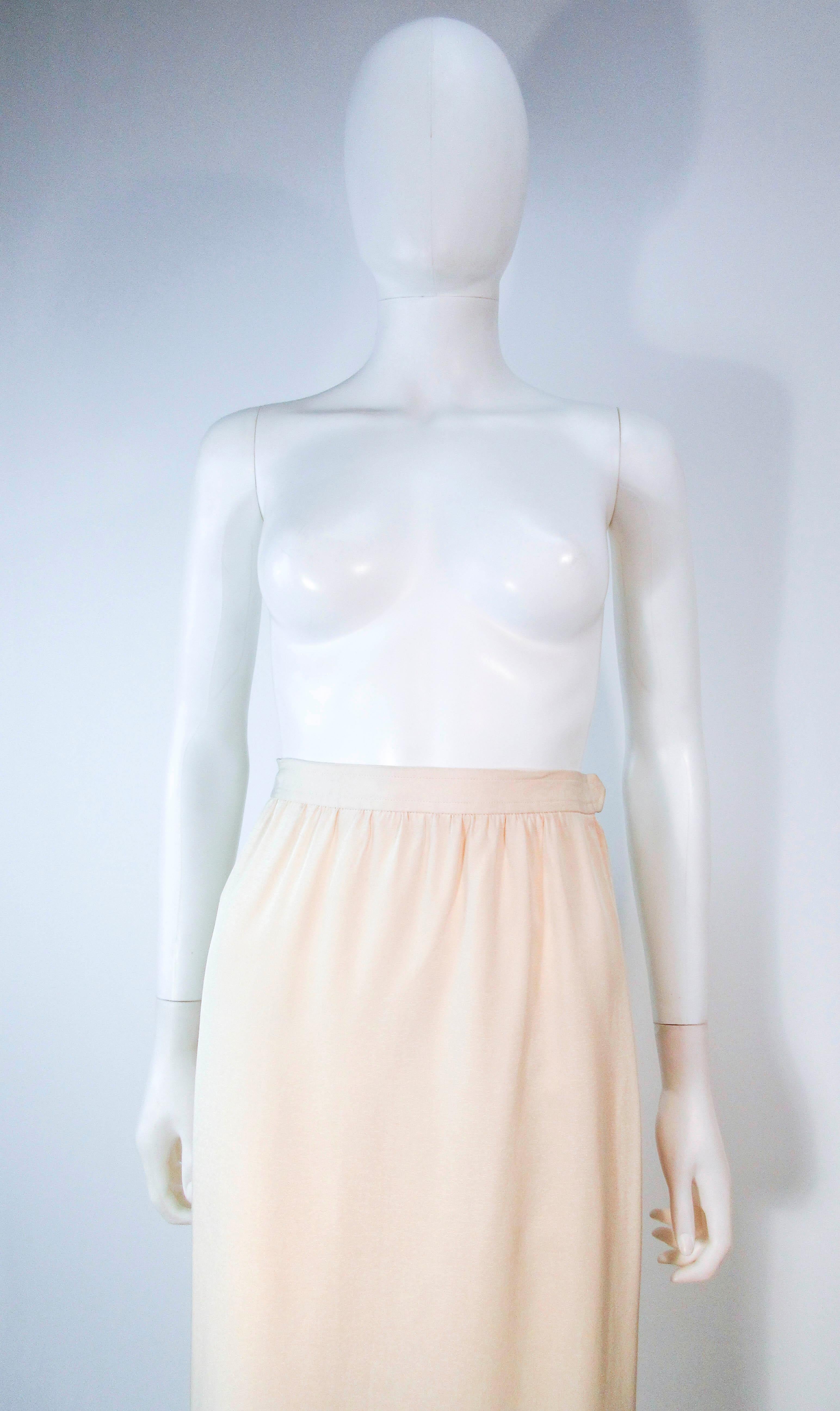 white silk skirt long