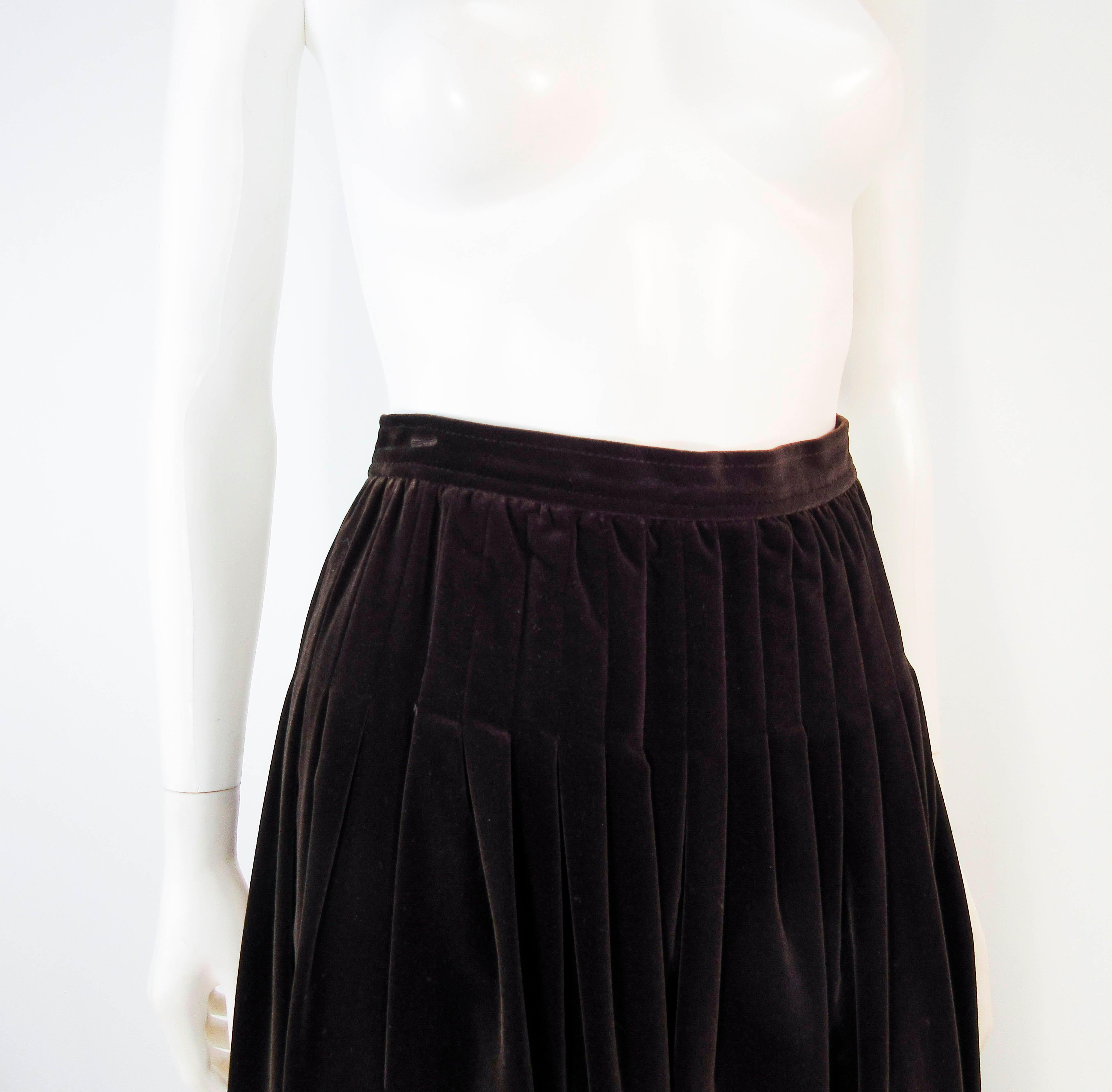brown flare skirt