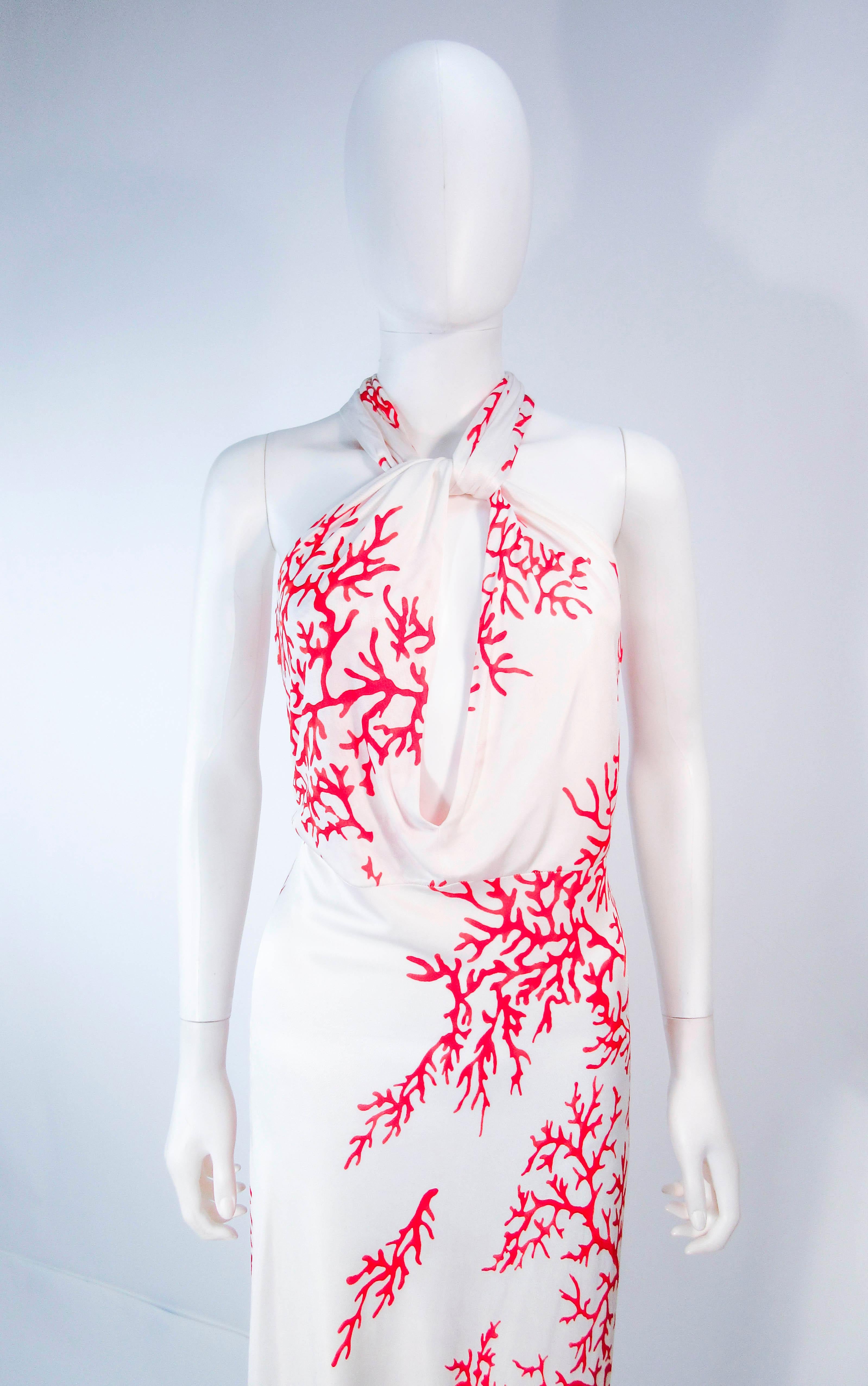 coral pattern dress