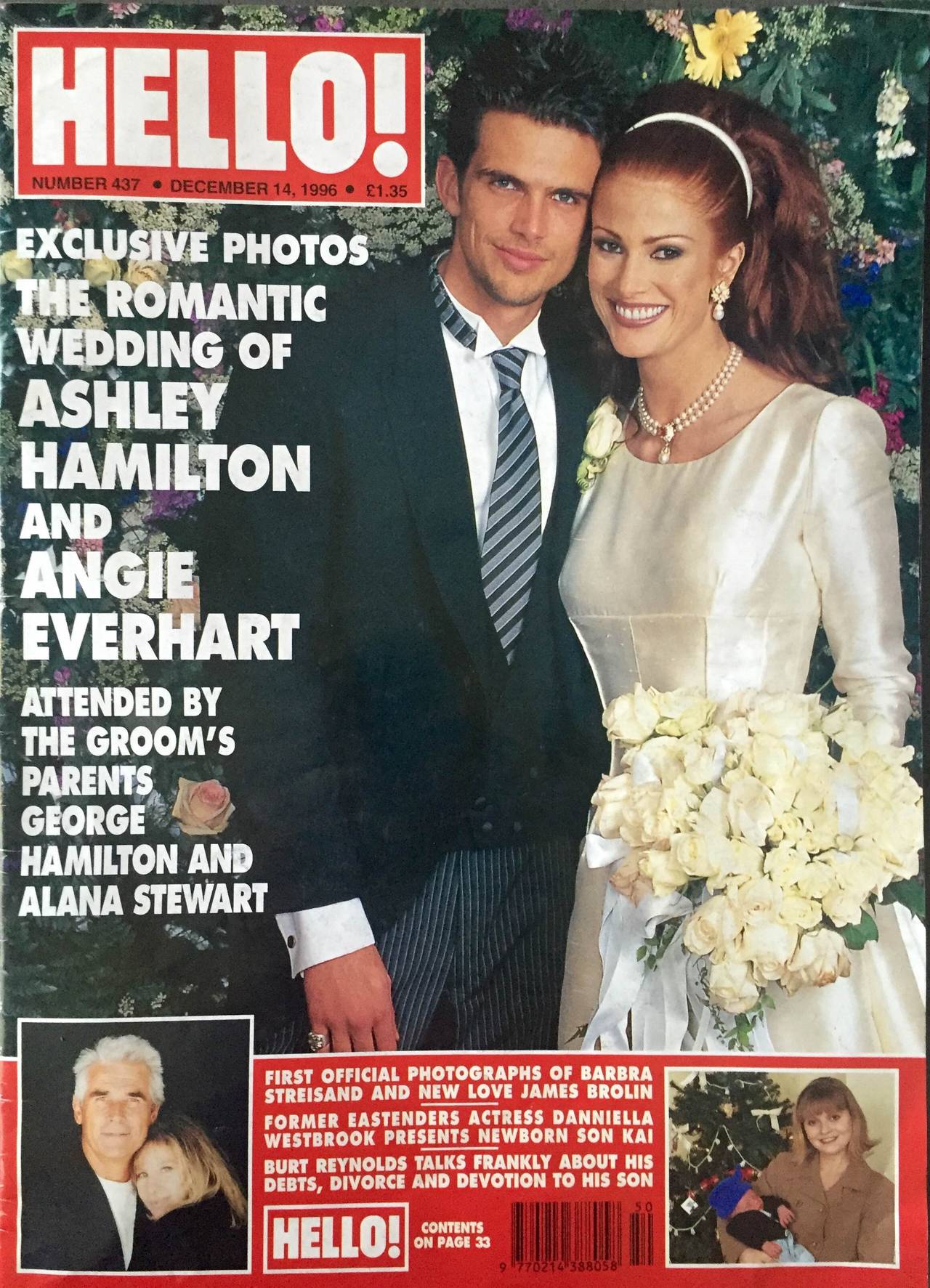 Vestido de novia de Valentino Couture.

Angie Everhart había sido modelo de Valentino a principios de los 90 y le encargó este espectacular vestido de 70.000 dólares para su boda con Ashley Hamilton. Viene con bocetos originales. 

La boda