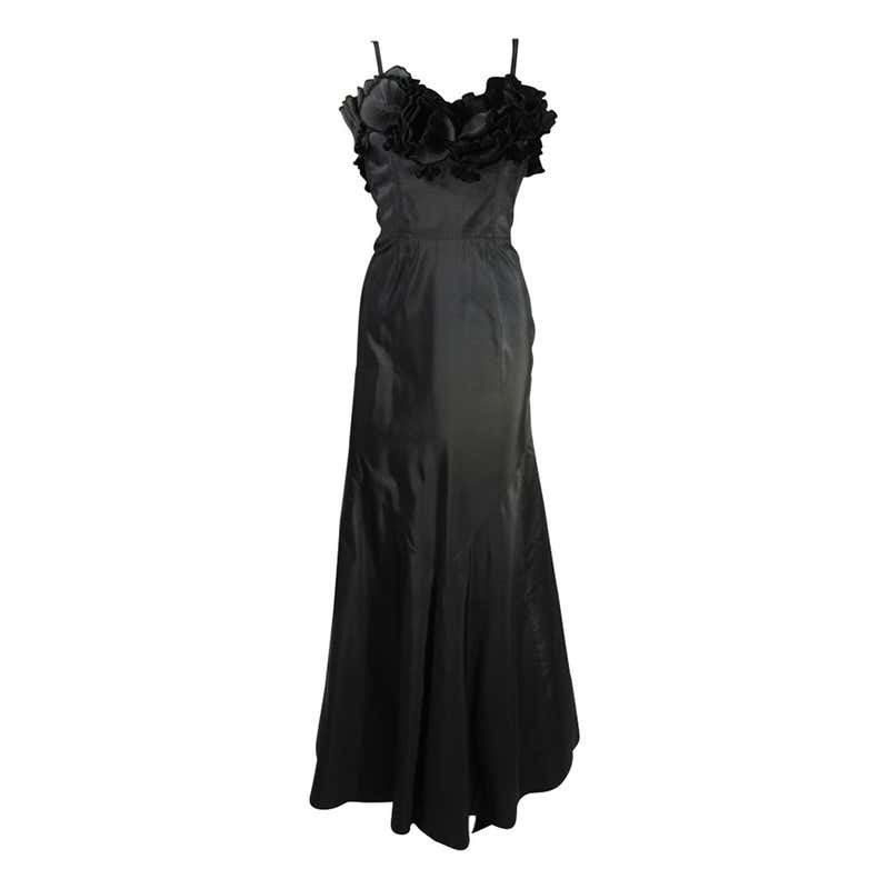Christian Dior, Marc Bohan Haute Couture Black Chiffon Gown, Betsy ...