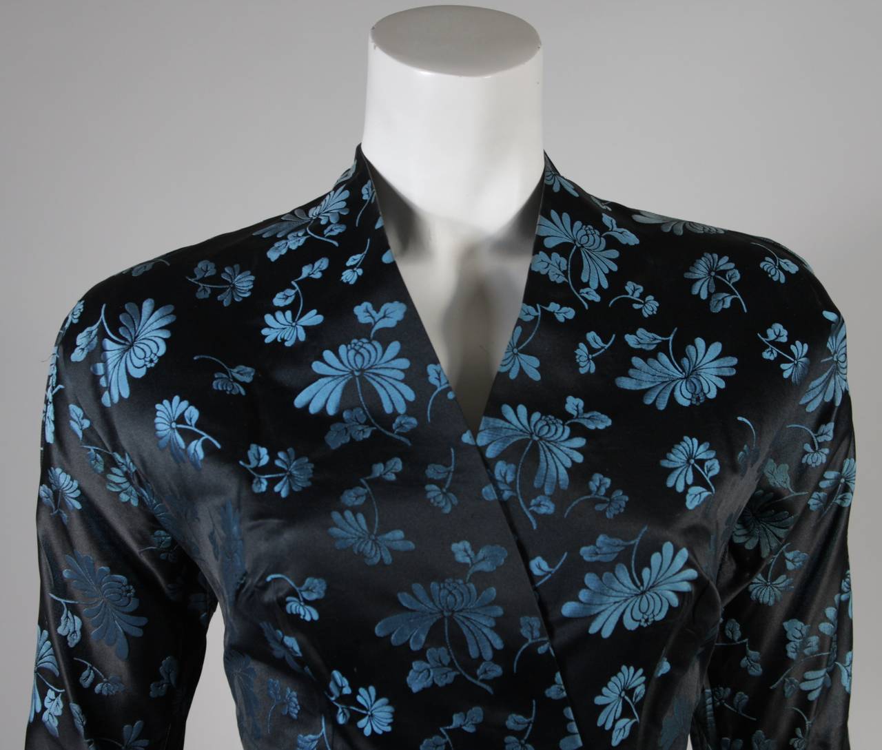 blue floral suit