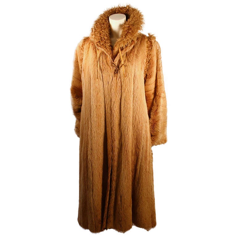 Fendi Reversible Two Piece Marmot and curly Lamb Coat For Sale