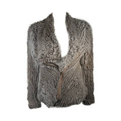 Helmut Lang Asymmetrical Draped Rabbit Sweater Size Medium