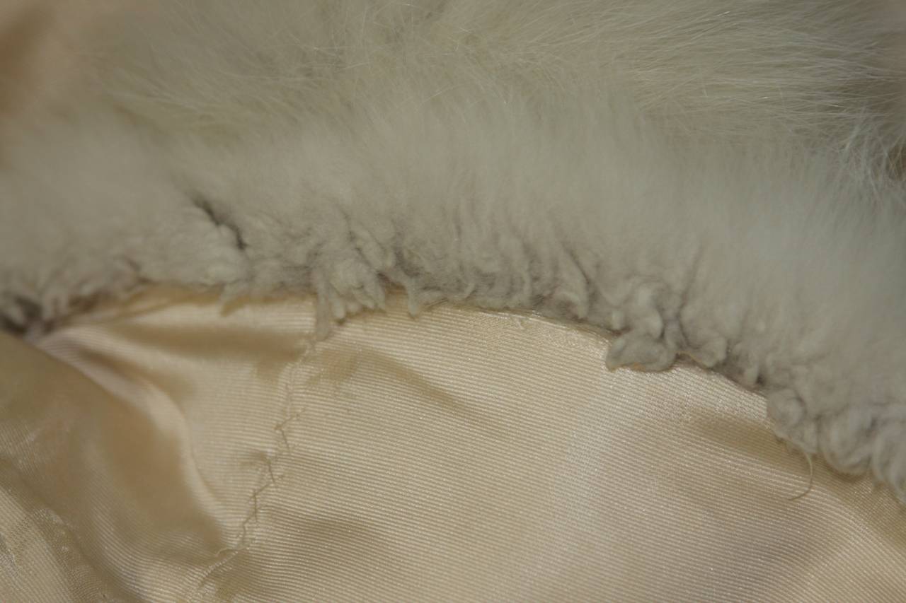 Nolan Miller Attributed Custom Evening Gown Ensemble with White Fox Wrap Size S For Sale 2