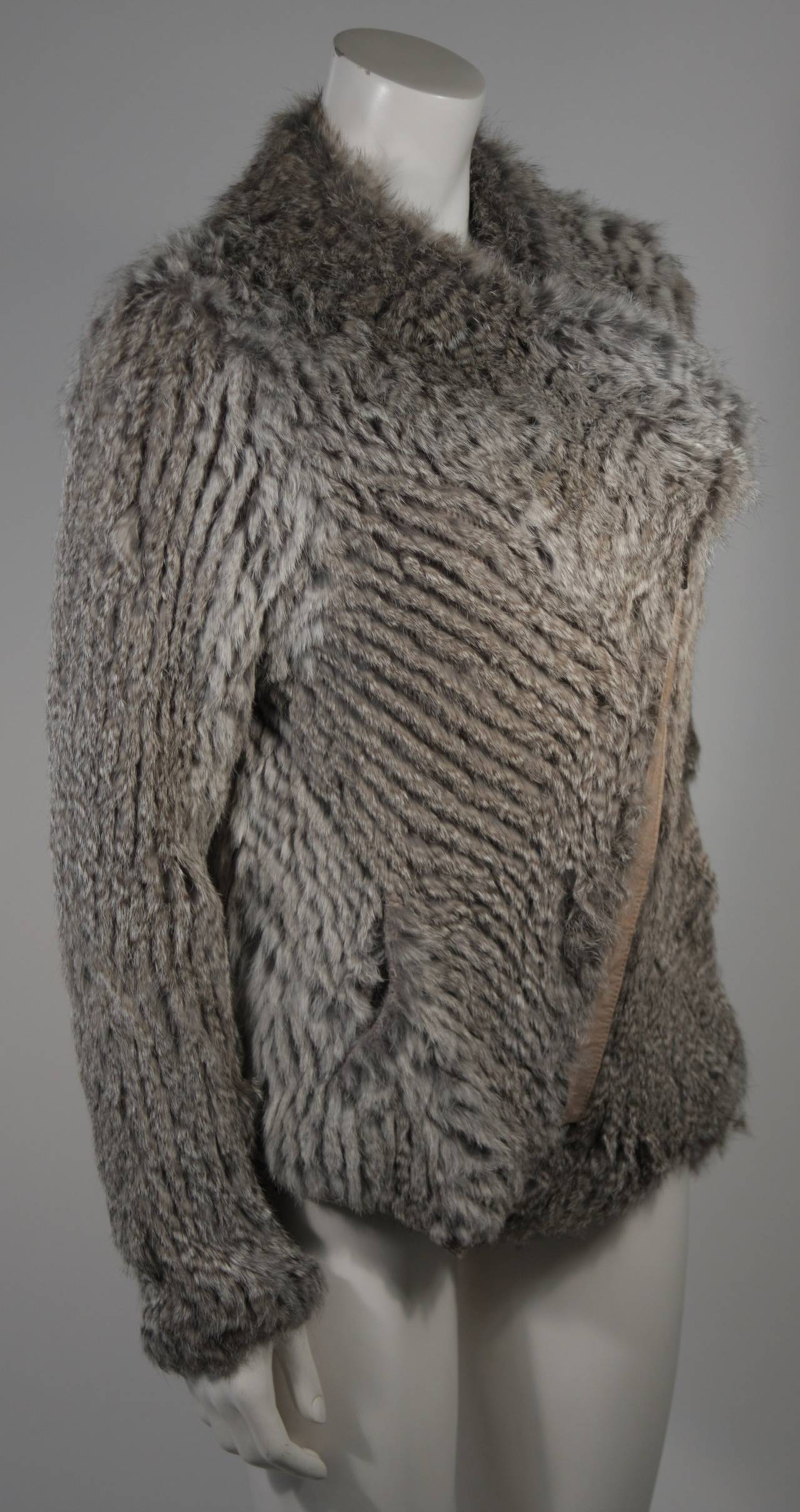 Women's Helmut Lang Asymmetrical Draped Rabbit Sweater Size Medium