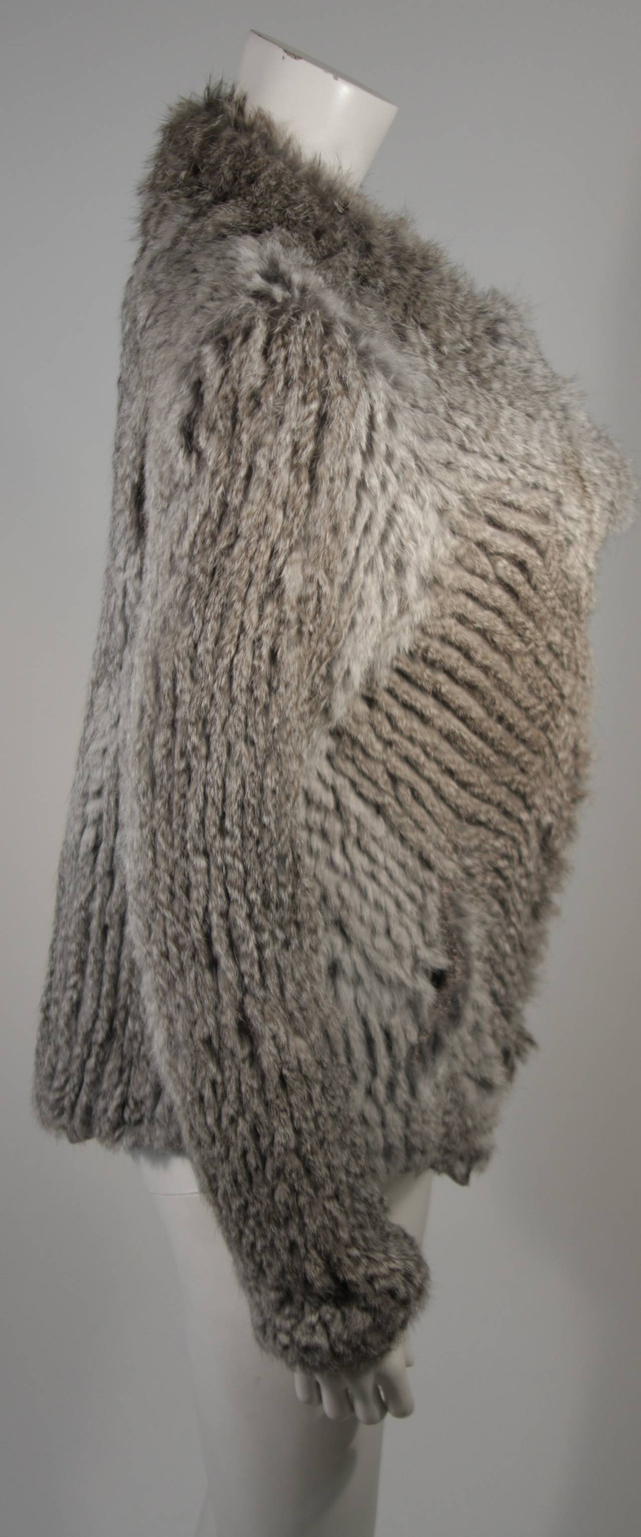 Helmut Lang Asymmetrical Draped Rabbit Sweater Size Medium 1
