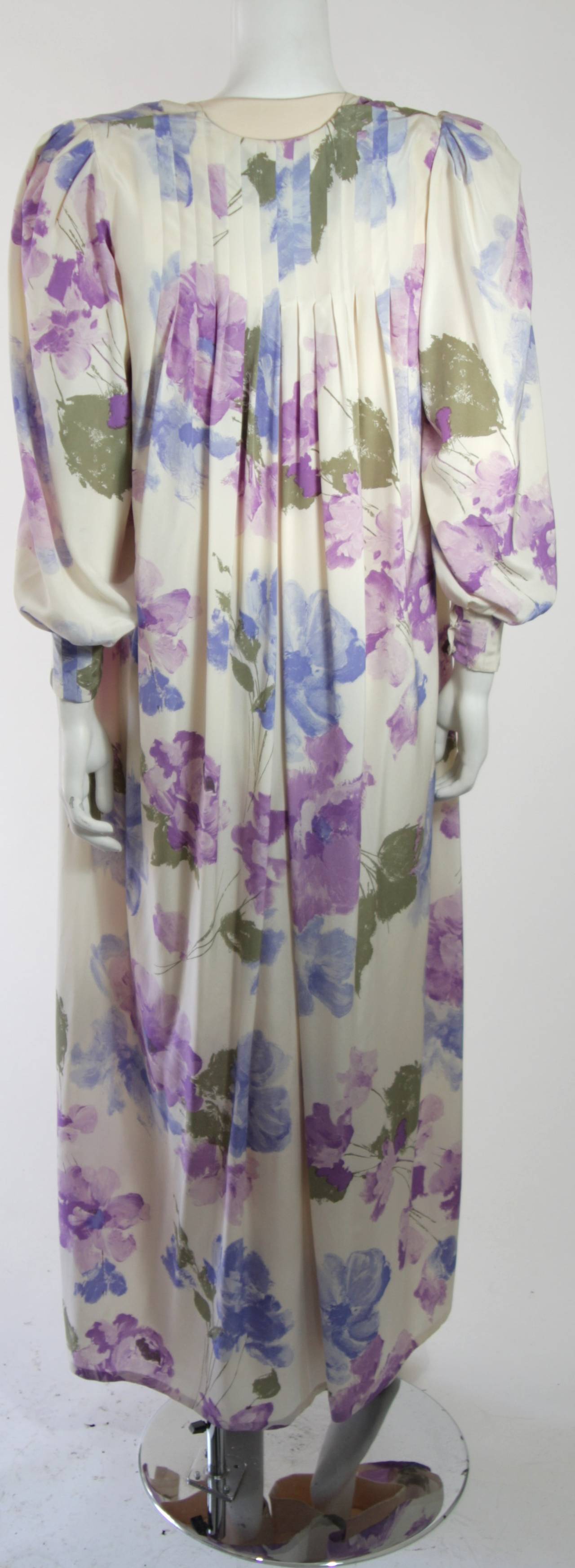 Women's Nolan Miller Attributed Silk Jumpsuit Ensemble with Coat For Sale