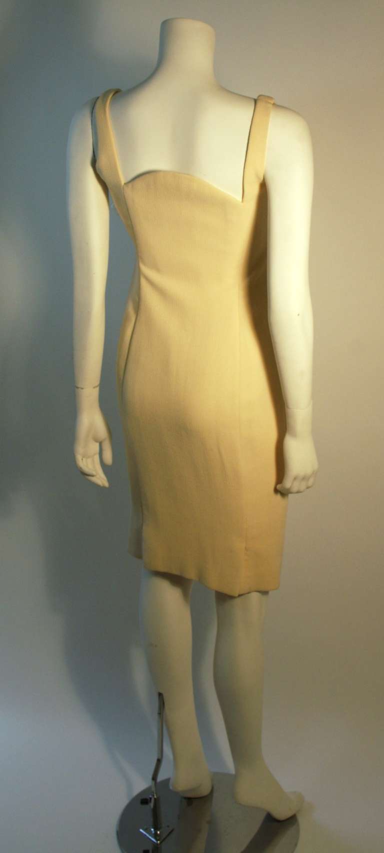 Orange Atelier Versace Ivory Crepe Sculpted bust cocktail dress owned by Madonna
