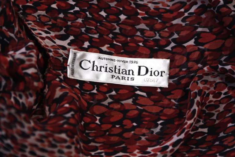Christian Dior COUTURE Automme-Hiver 1976 (#07847) Silk Chiffon Ensemble 6