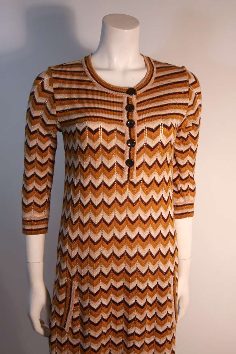 Missoni Metallic Knit Dress In Excellent Condition In Los Angeles, CA