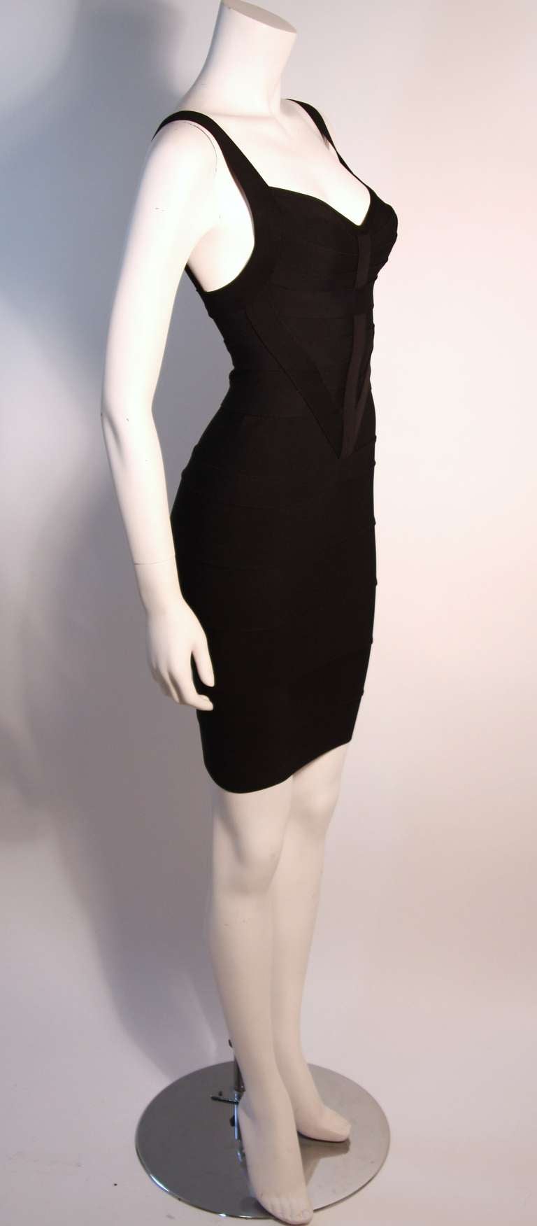 1990s Herve Leger Couture Shield Corset Design Bandage Dress In Excellent Condition In Los Angeles, CA