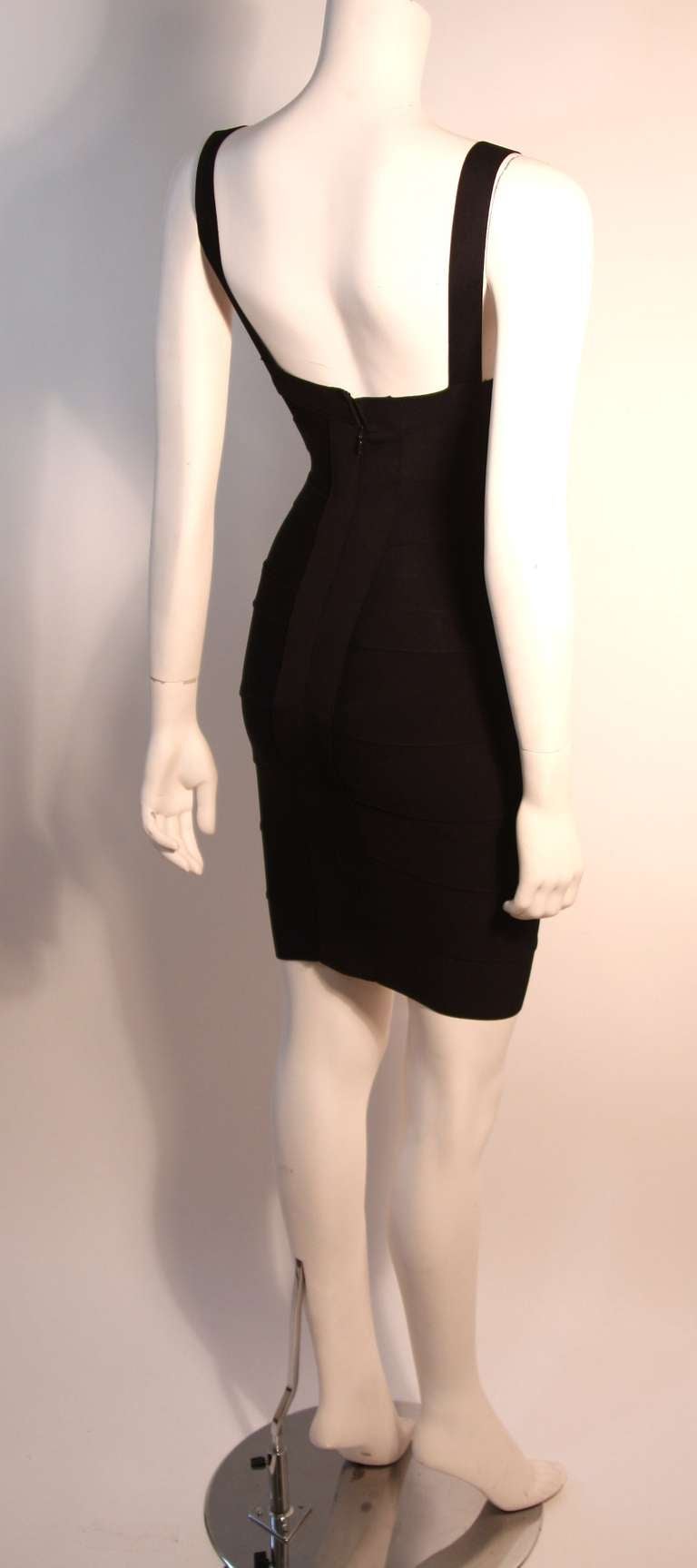 Women's 1990s Herve Leger Couture Shield Corset Design Bandage Dress