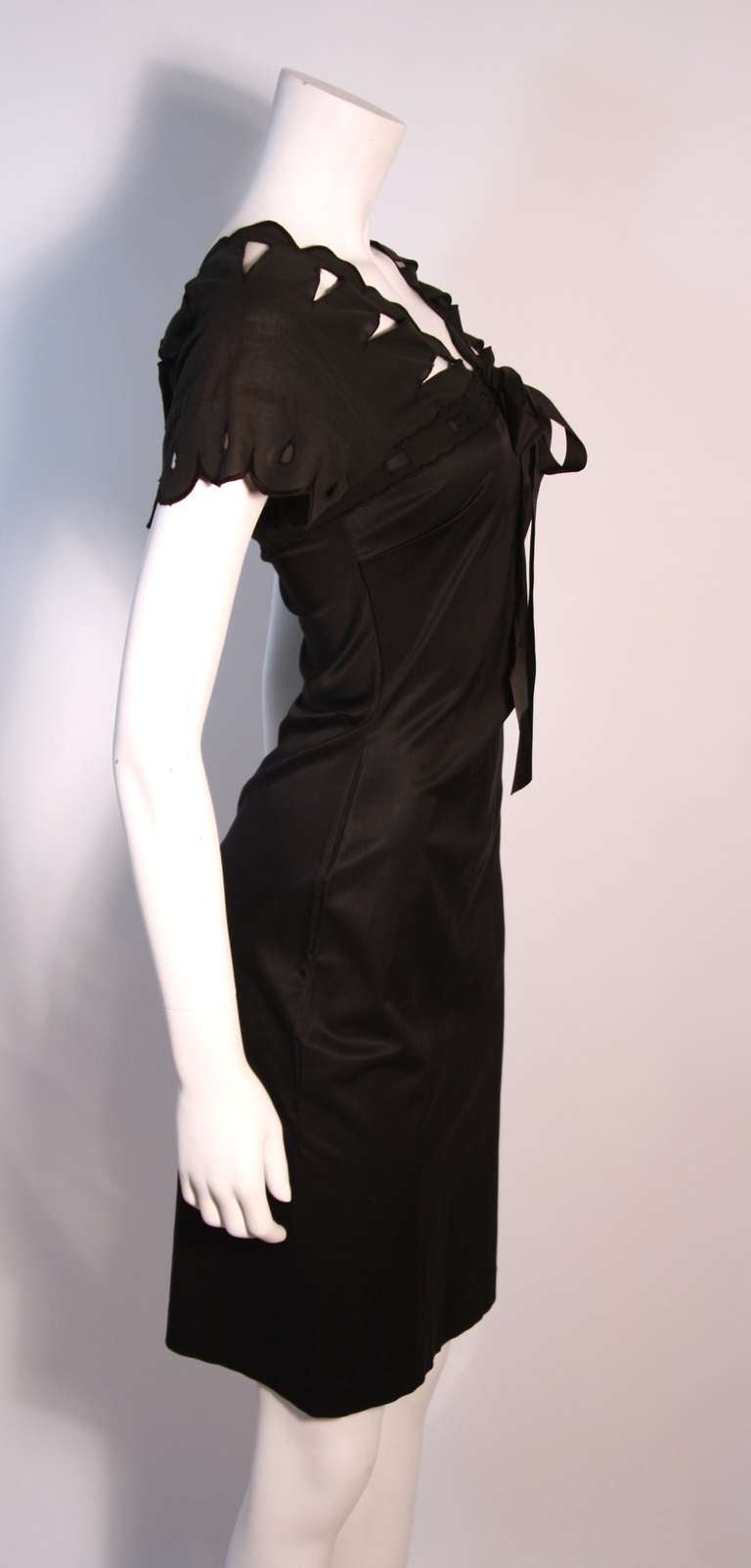 Vivienne Westwood Sexy Cut-out shoulder detail Black Day Dress Size 40 In Excellent Condition In Los Angeles, CA