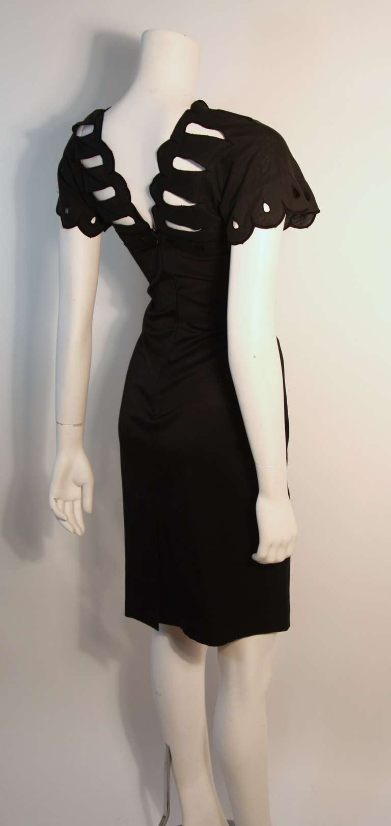 Women's Vivienne Westwood Sexy Cut-out shoulder detail Black Day Dress Size 40