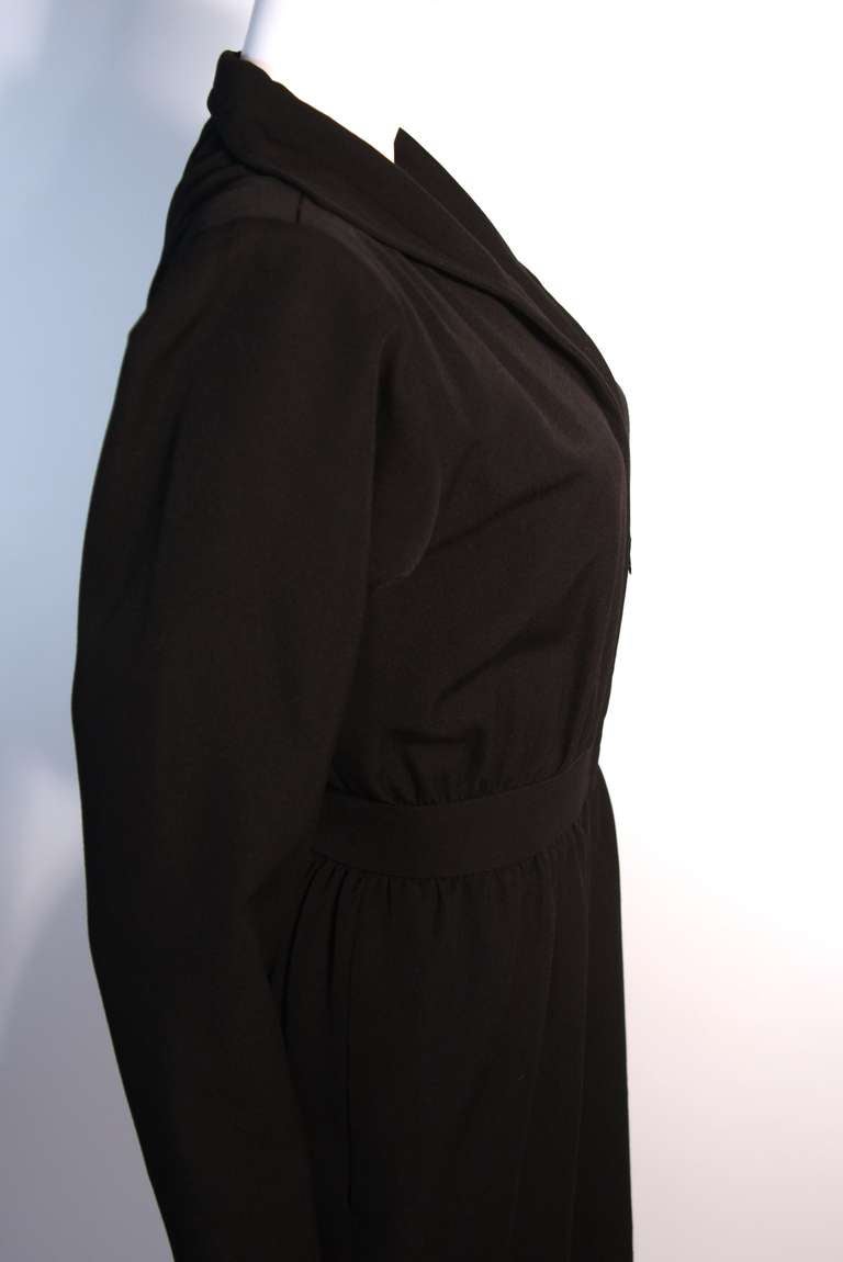 Yves St. Laurent Rive Gauche Front Zipper Dress Size 42 3
