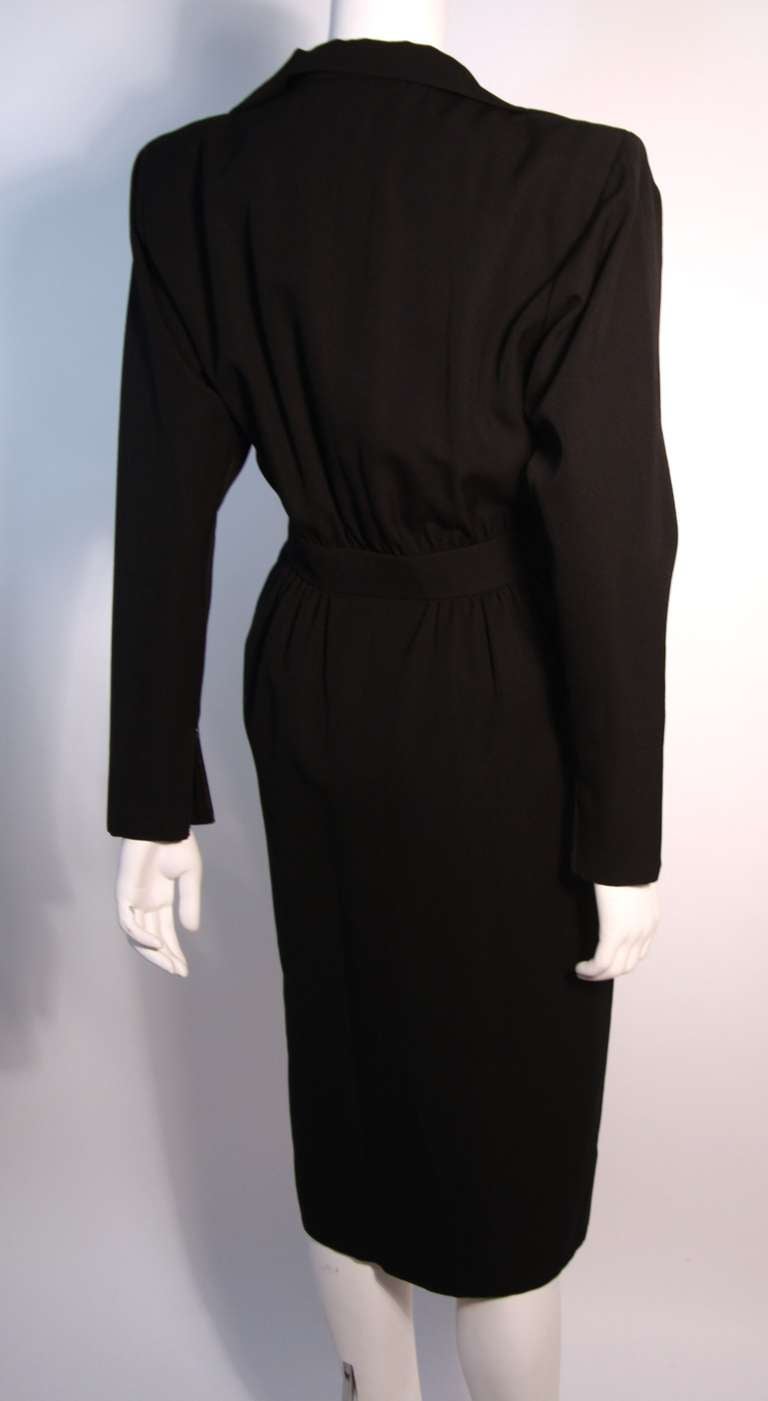 Women's Yves St. Laurent Rive Gauche Front Zipper Dress Size 42