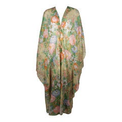 Vintage Lucie Ann Floral Cotton Kaftan