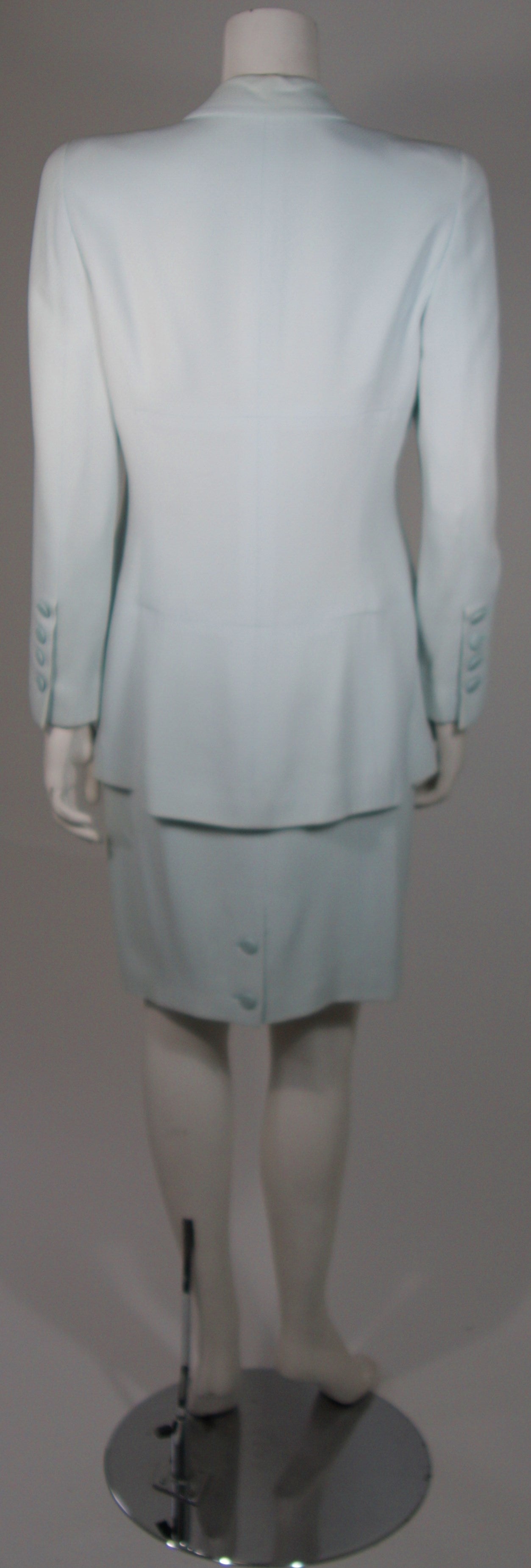 Chanel Light Blue Skirt Suit Size 44 1