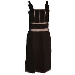 Prada Black Geometric Dress Size 6