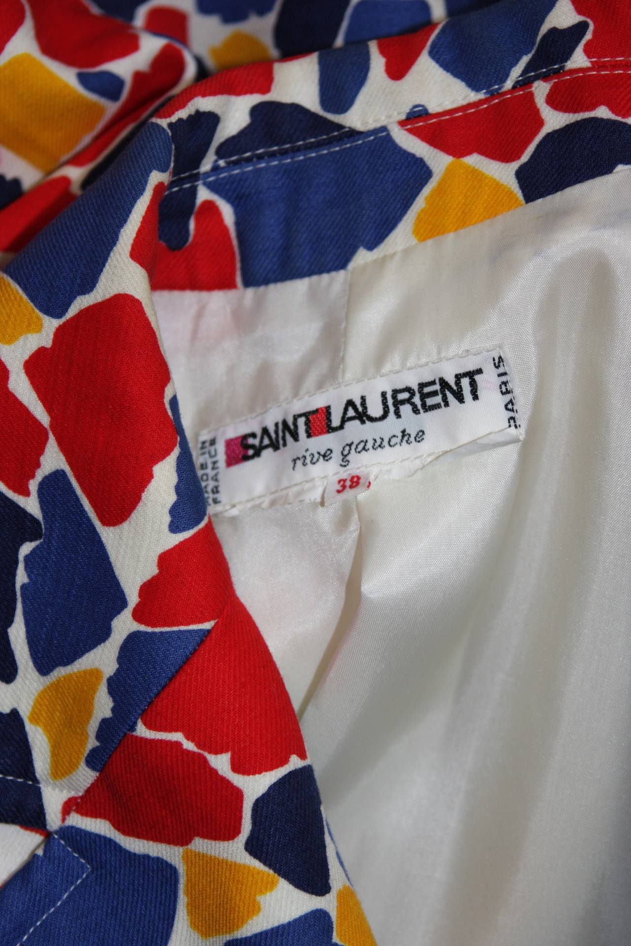 Women's Saint Laurent Multi Primary Color Jacket Size 38