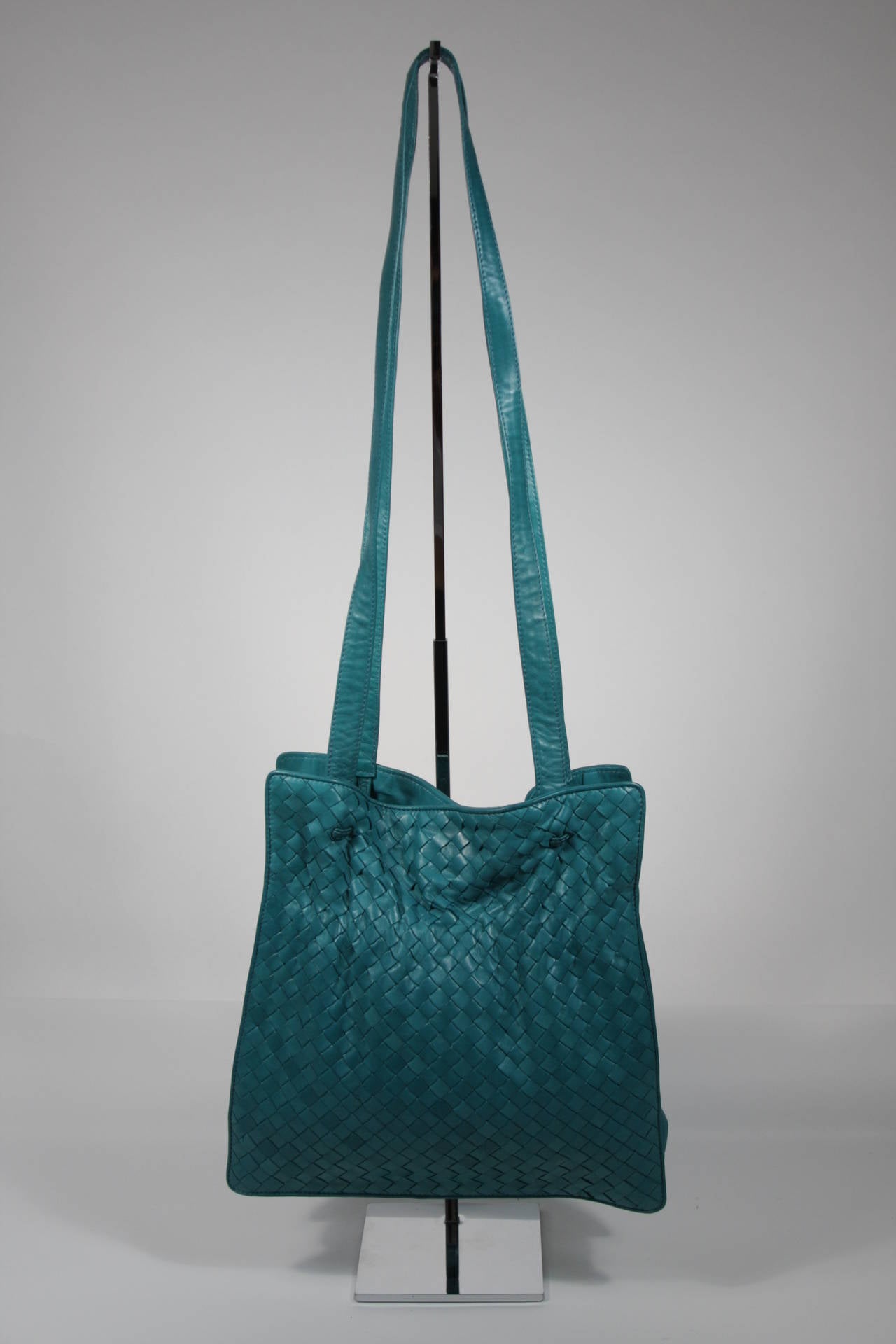 turquoise bottega bag