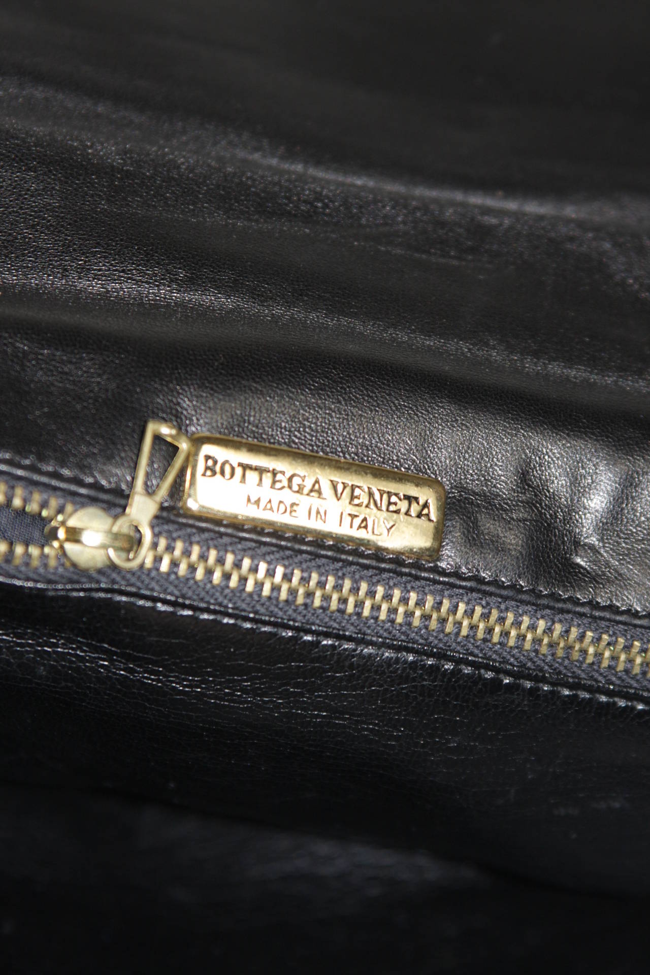 Bottega Veneta Vintage Black Leather Briefcase Style Handbag 6