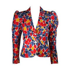 Saint Laurent Multi Primary Color Jacket Size 38 3