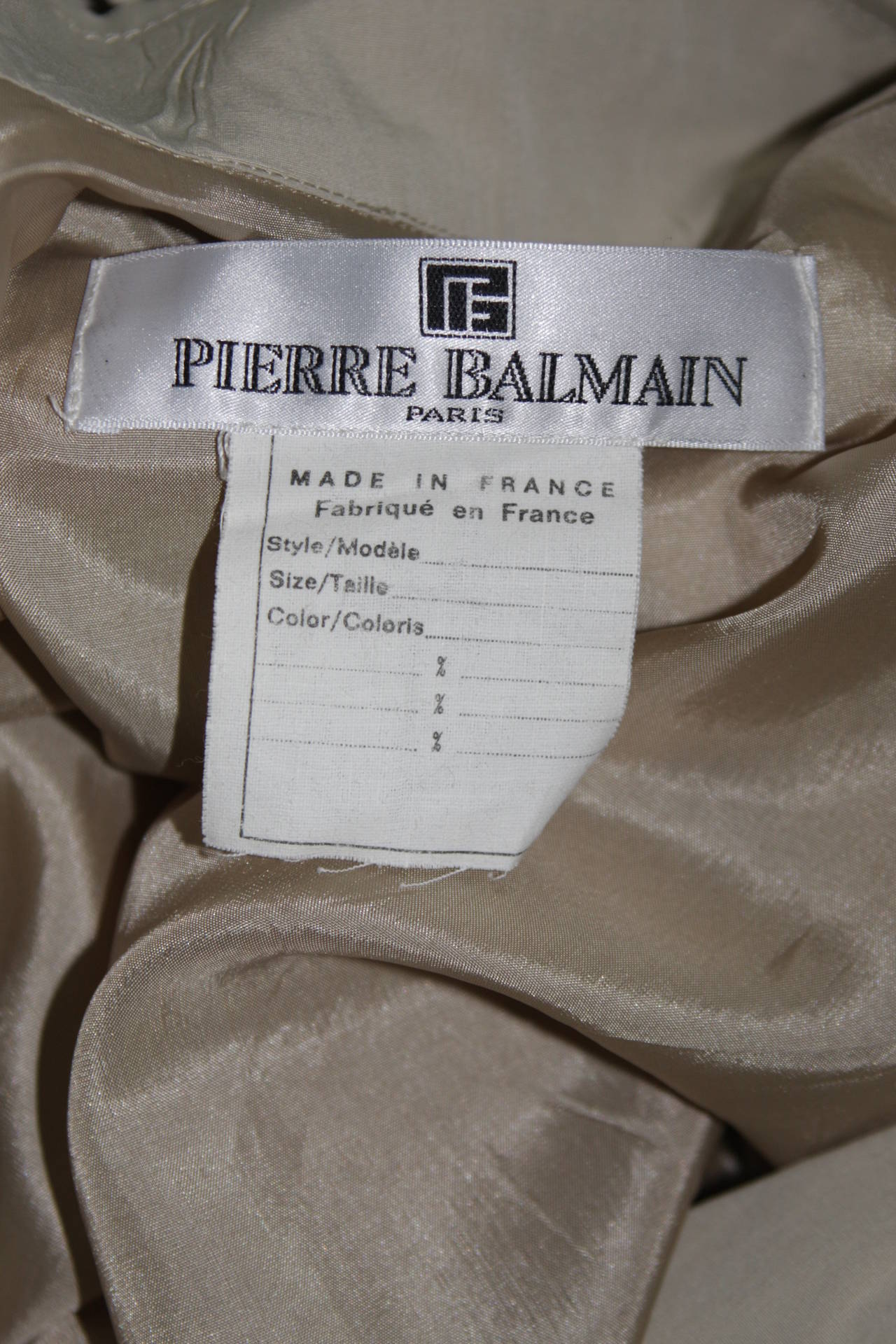 Pierre Balmain Oversized Khaki Coat For Sale 3