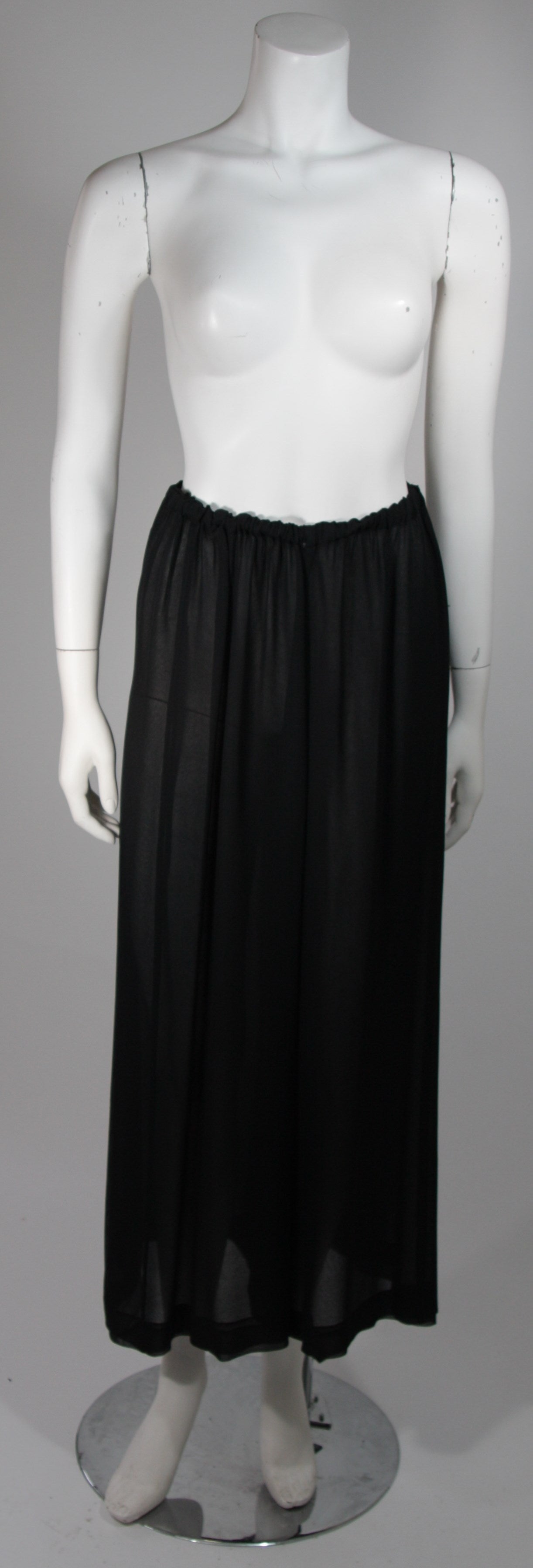 Christian Dior Embellished Black Chiffon Tunic Ensemble with Slacks Size Small 5