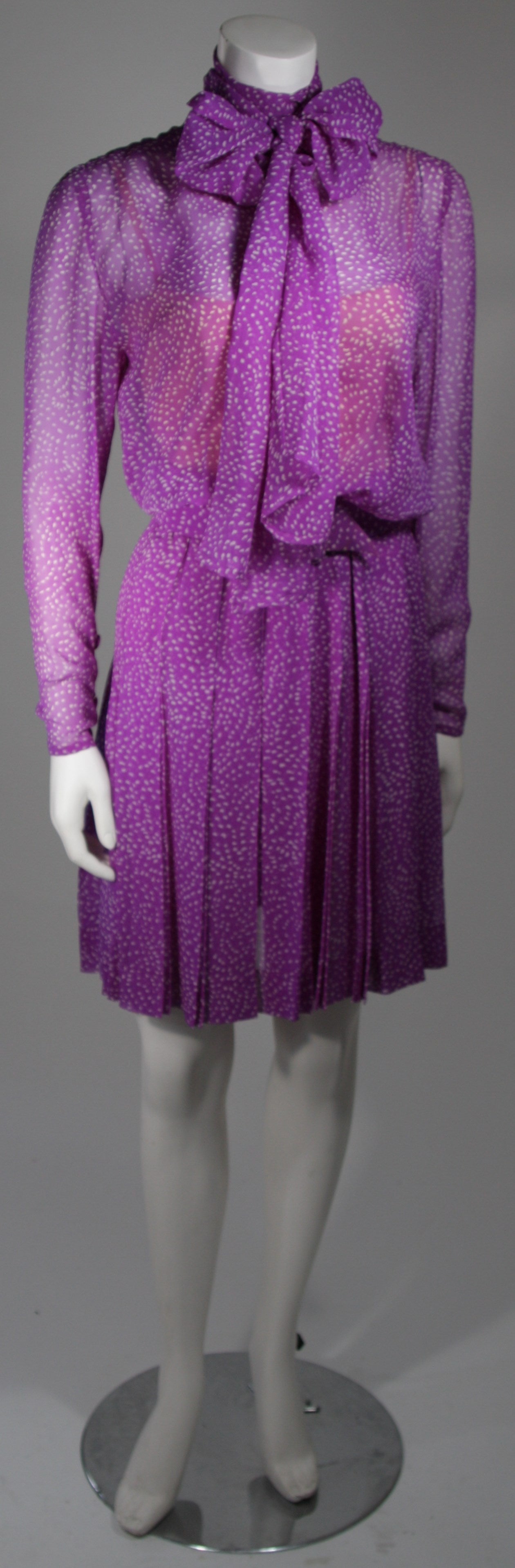 lavender silk chiffon dress