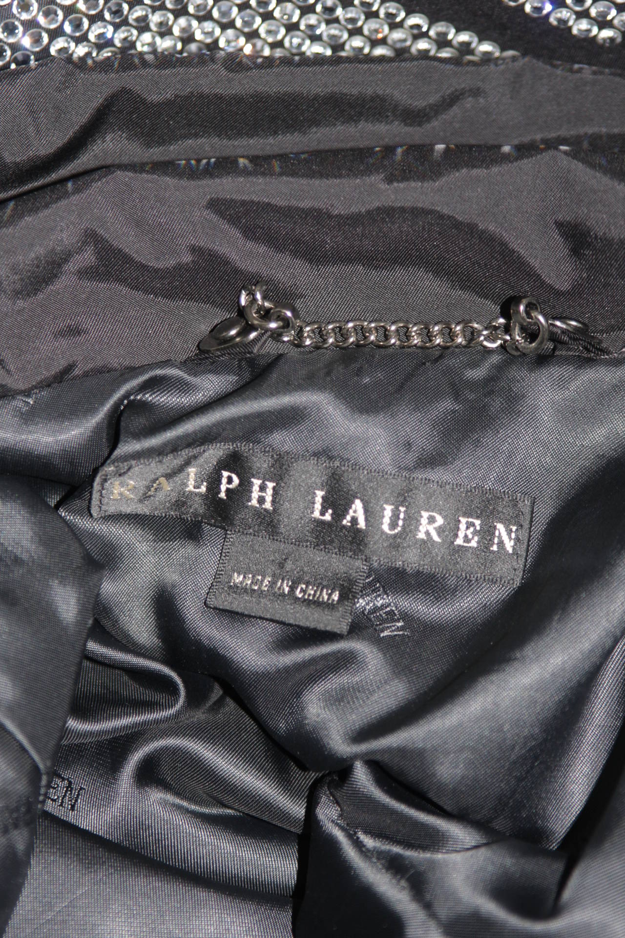 Ralph Lauren Heavily Embellished Rhinestone Nylon Jacket Size Small 5