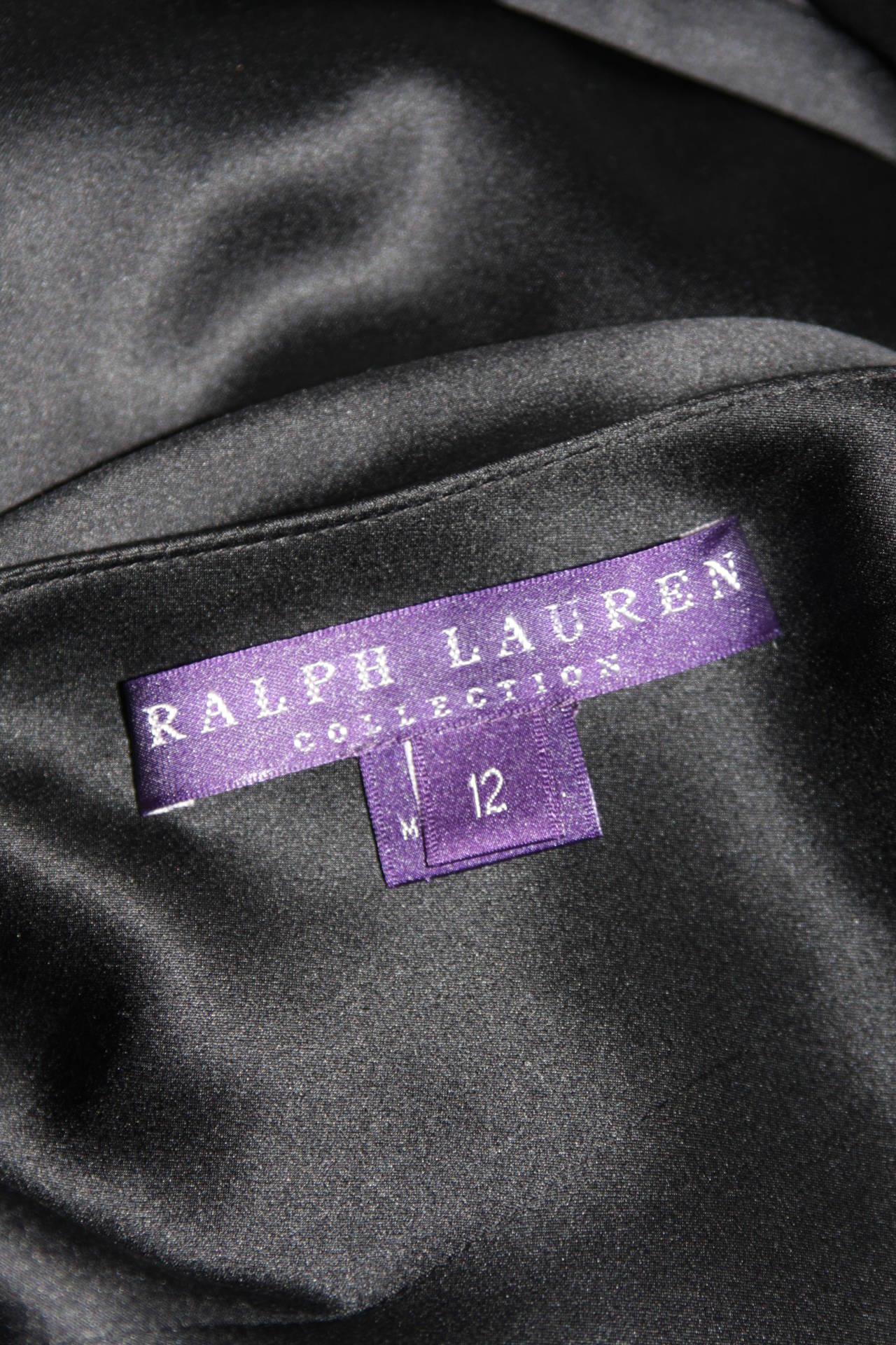 Women's Ralph Lauren Black Silk Gown Size 12 For Sale