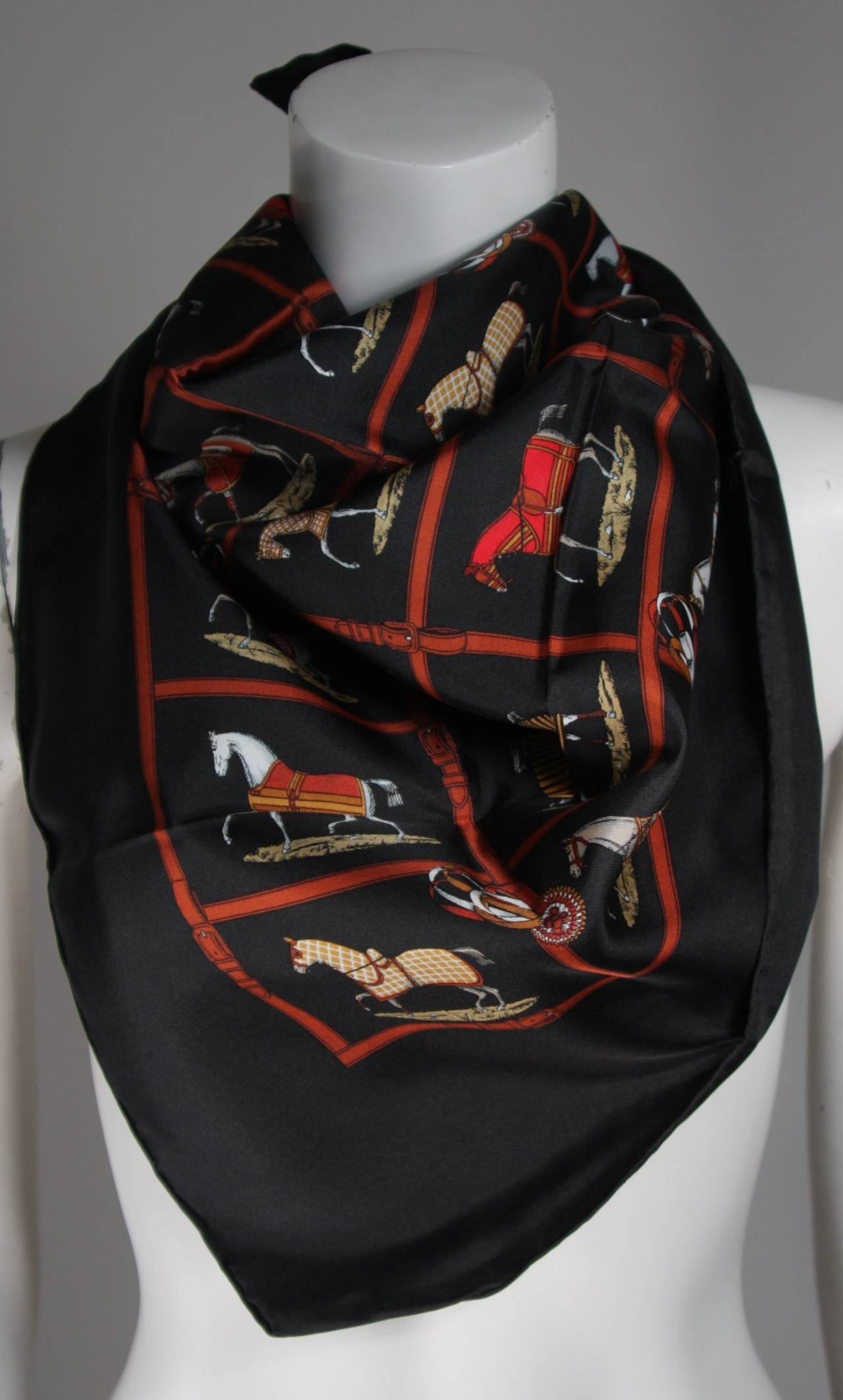 hermes scarf with horses