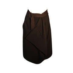 Yohji Yamamoto Asymmetrical Wrap Skirt Size Medium