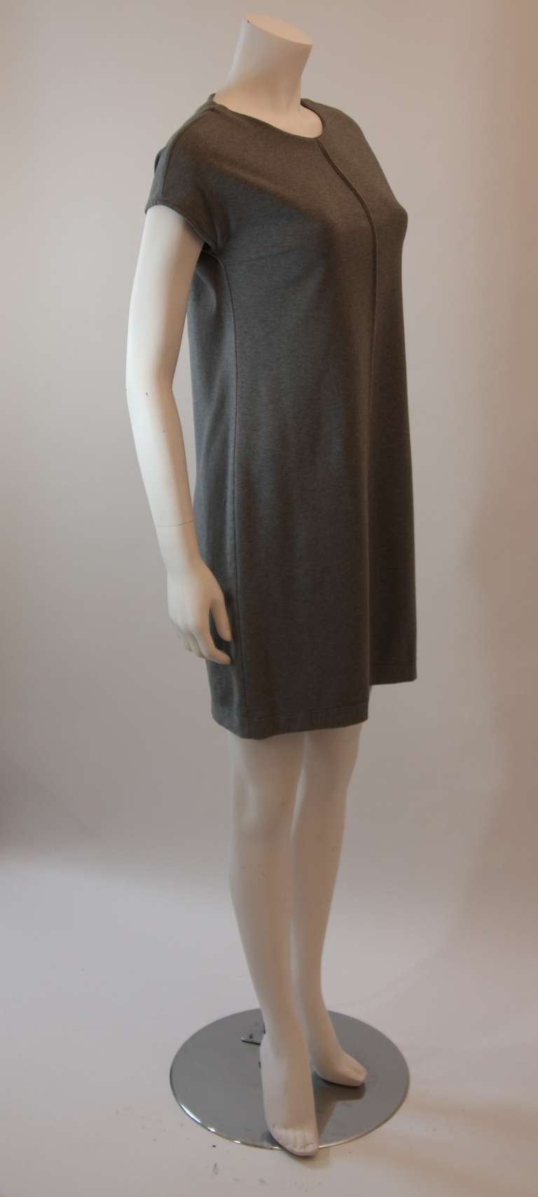 Black Brunello Cucinello Stretch Shirt Dress Size L For Sale