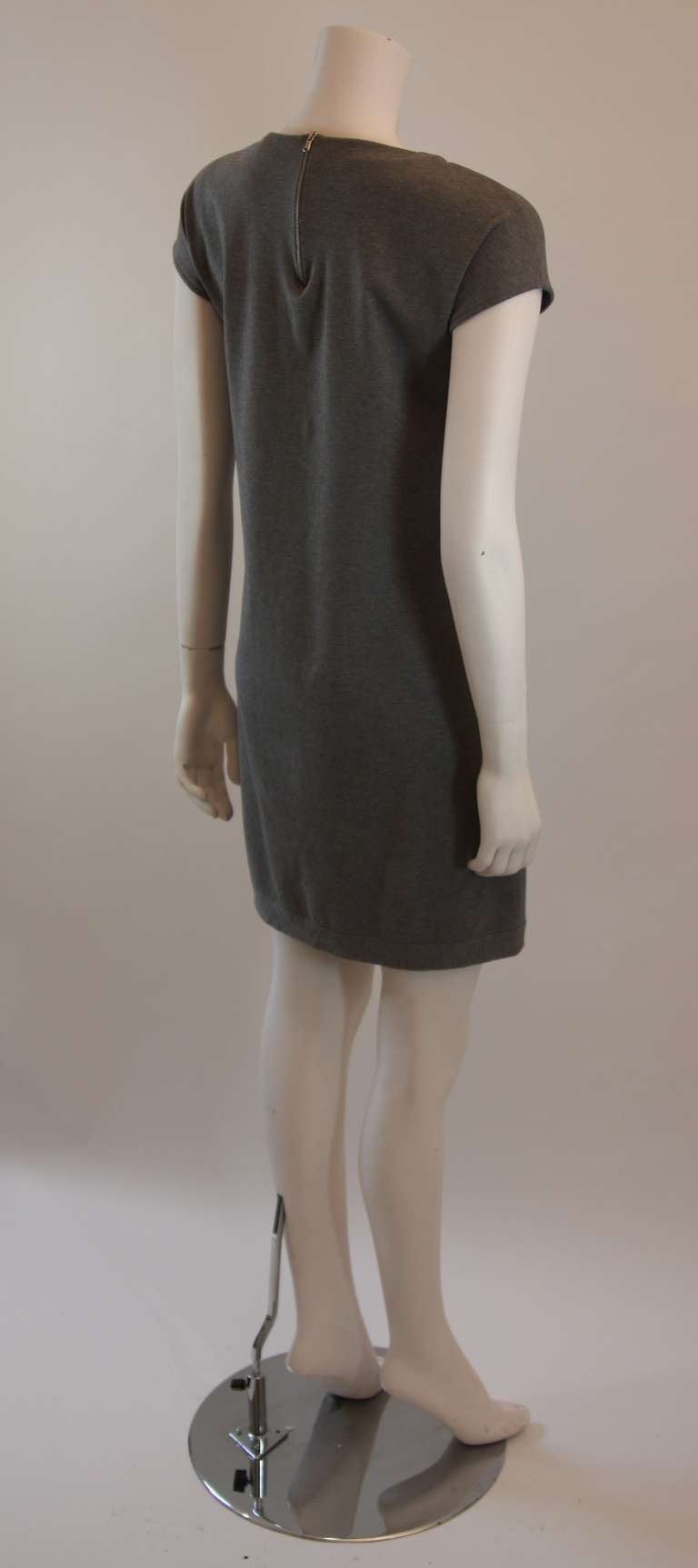 Brunello Cucinello Stretch Shirt Dress Size L In Excellent Condition For Sale In Los Angeles, CA